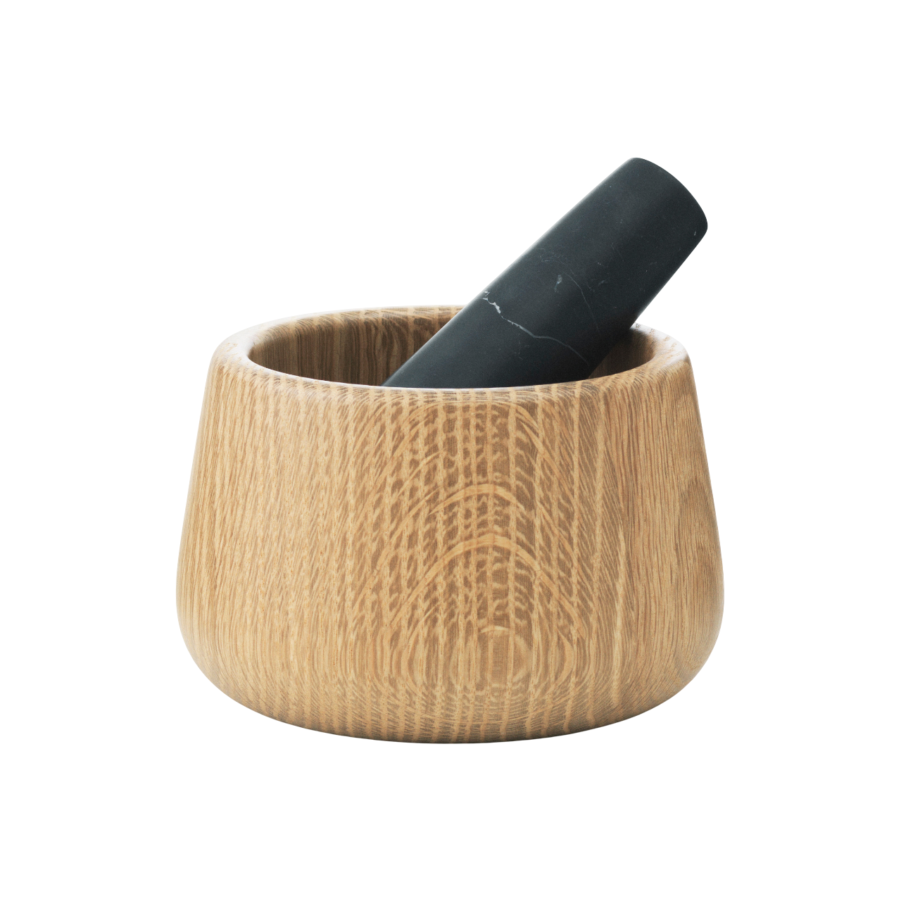 Hmoždíř CRAFT z dubového dřeva s černým mramorem
