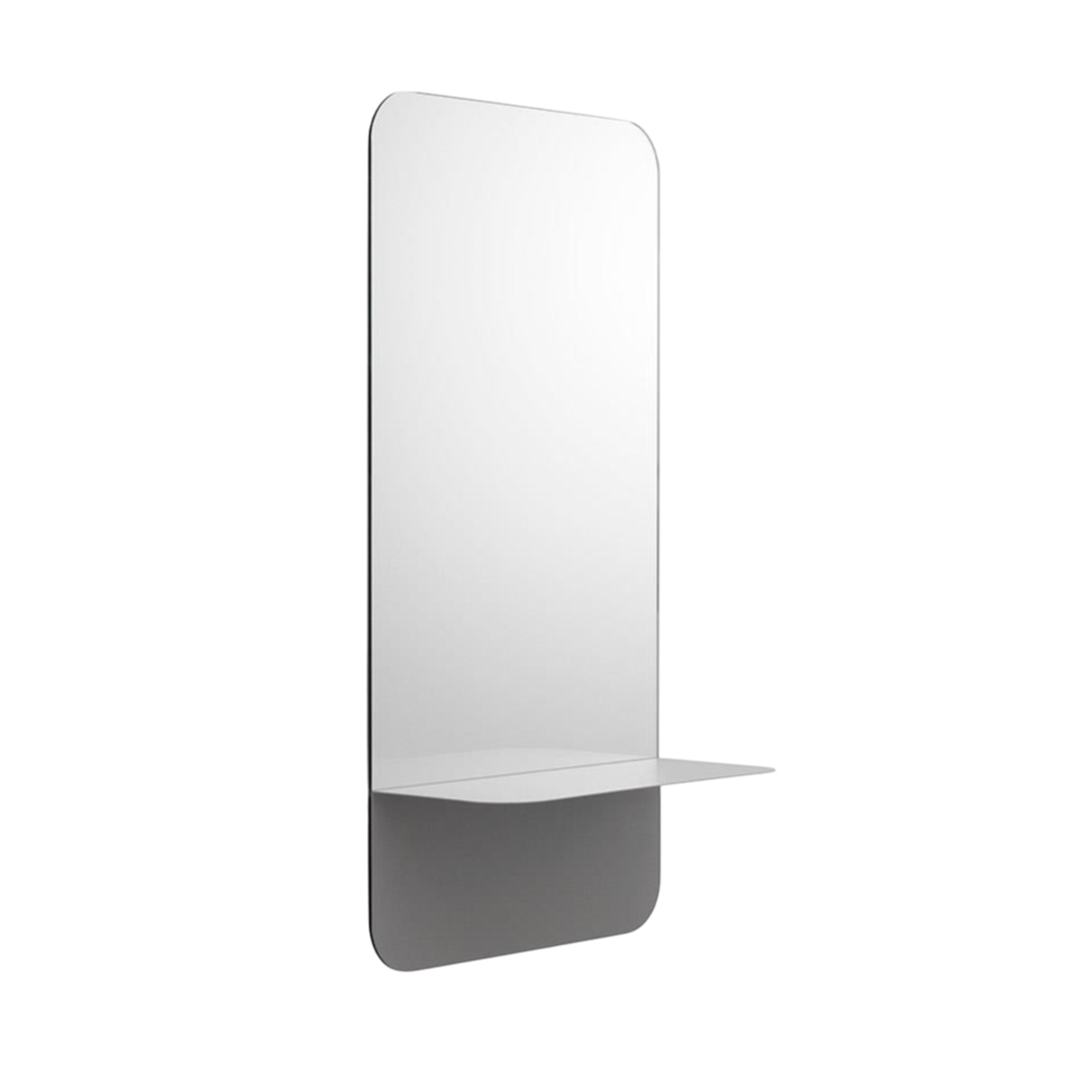 HORIZON VERTICAL Mirror with Shelf Gray