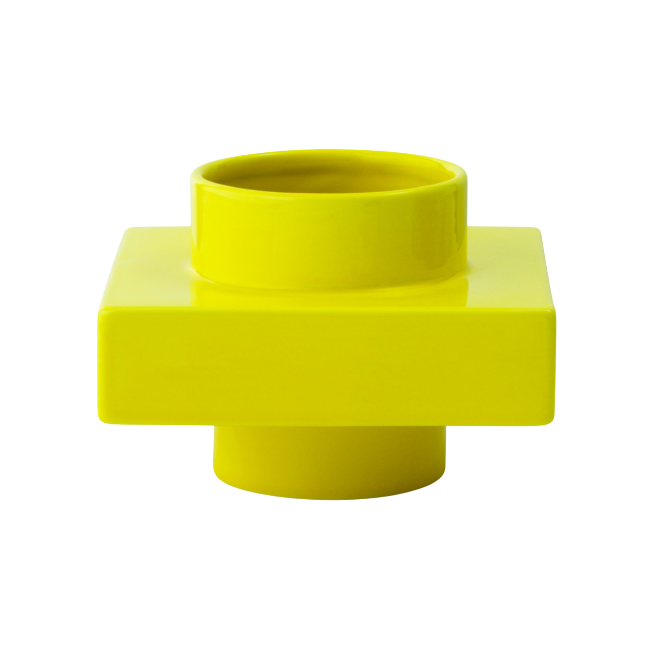 DEKO OBJECT lemon yellow vase