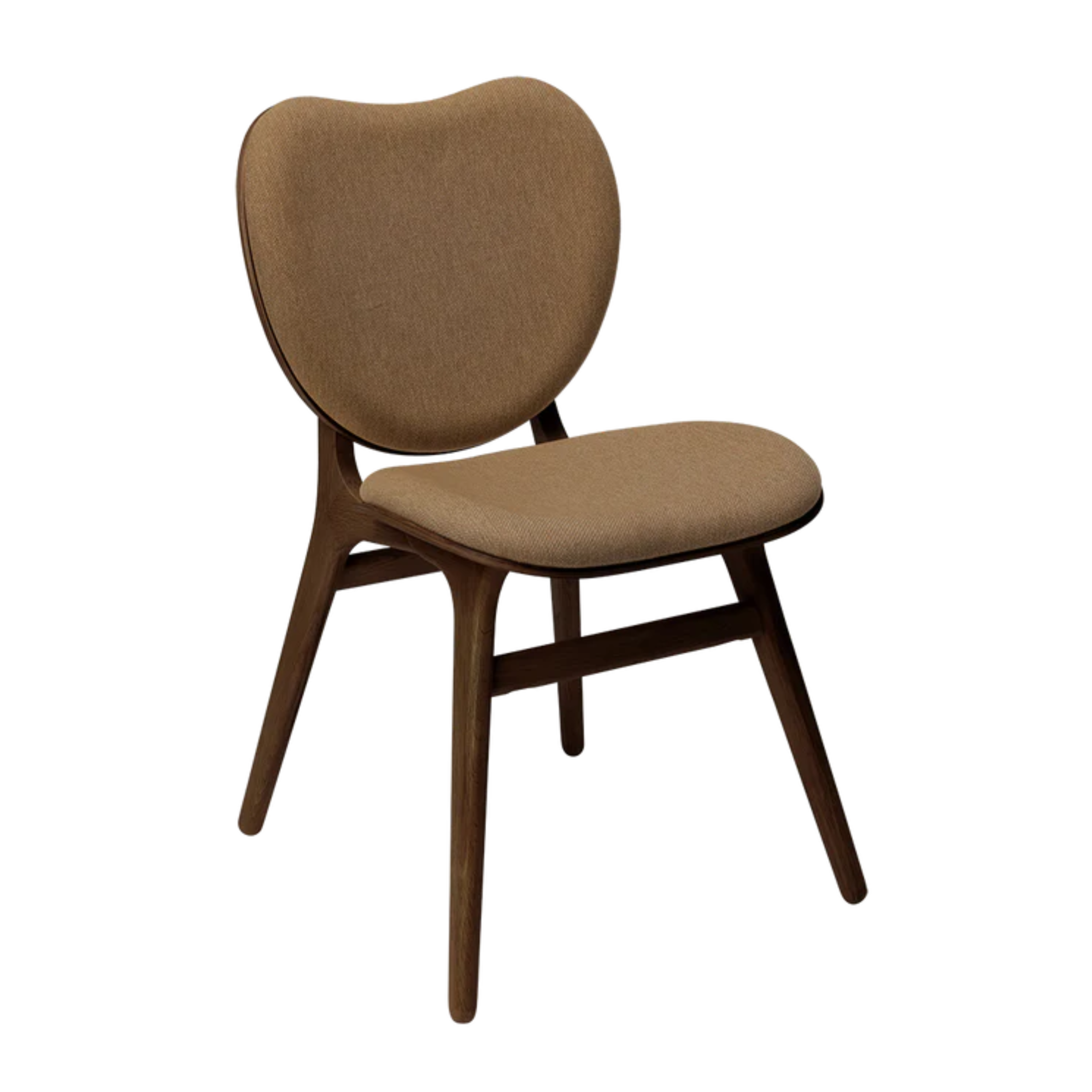 Židle CONVERSATION hnědá s tmavě dubovou základnou