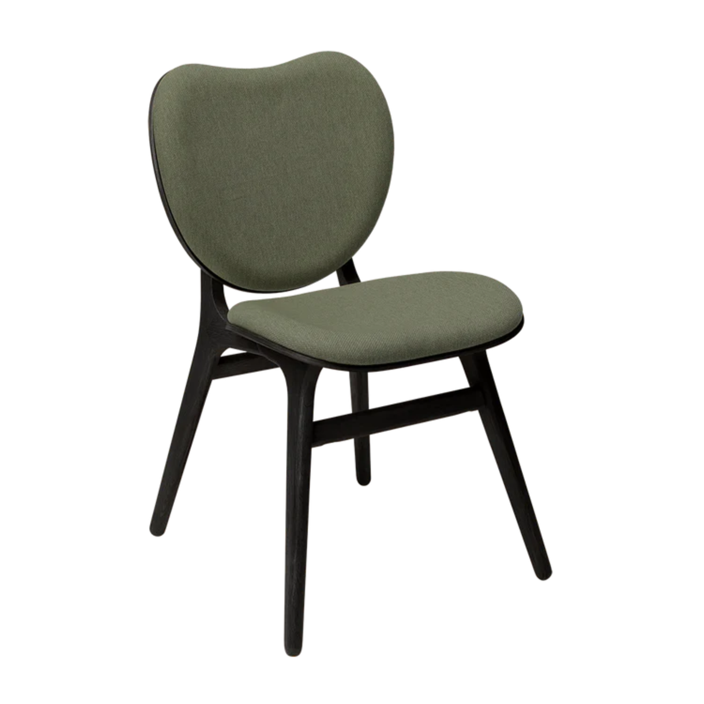 CONVERSATION chair green with black oak base