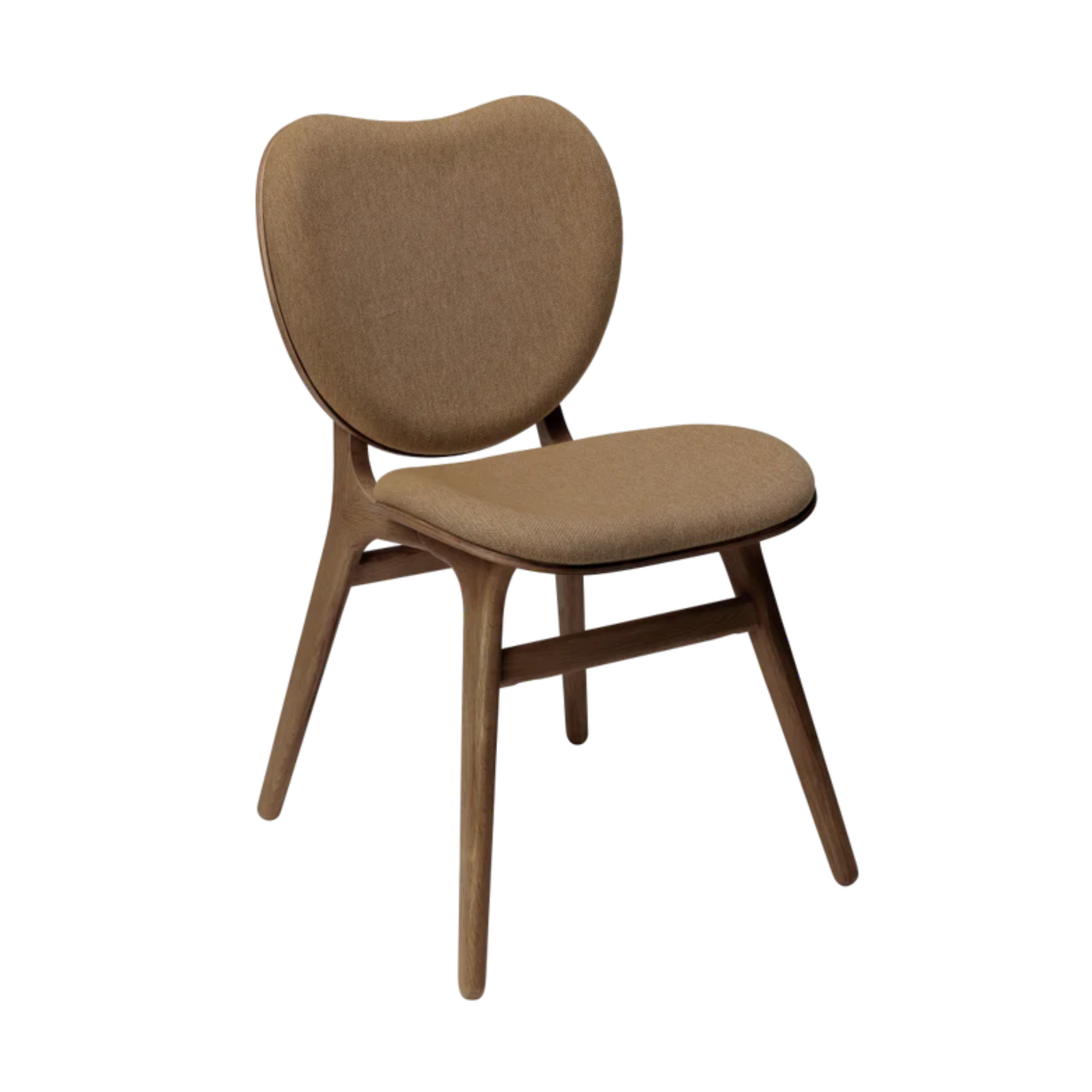 CONVERSATION chair brown with walnut wood base