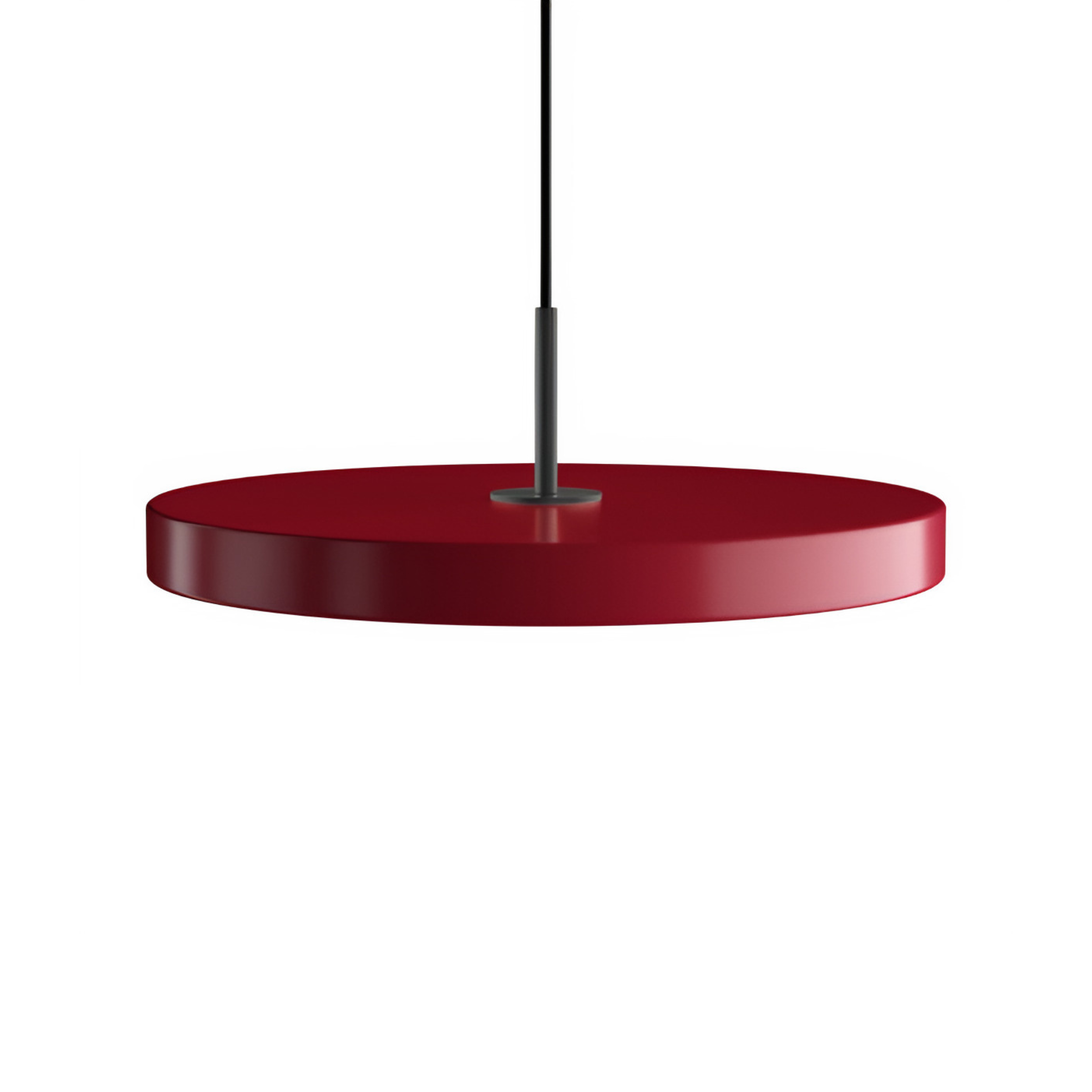 ASTERIA PLUS pendant lamp in burgundy with black insert