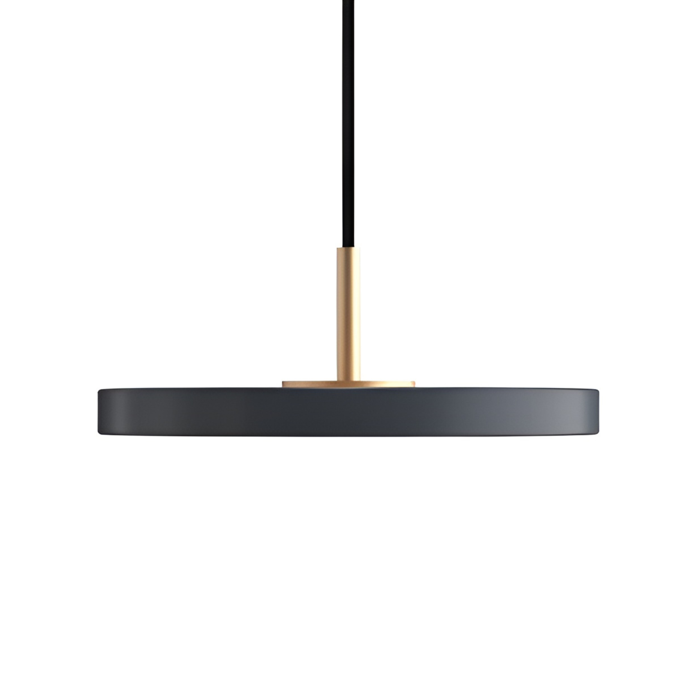ASTERIA MICRO pendant lamp in anthracite with a gold insert
