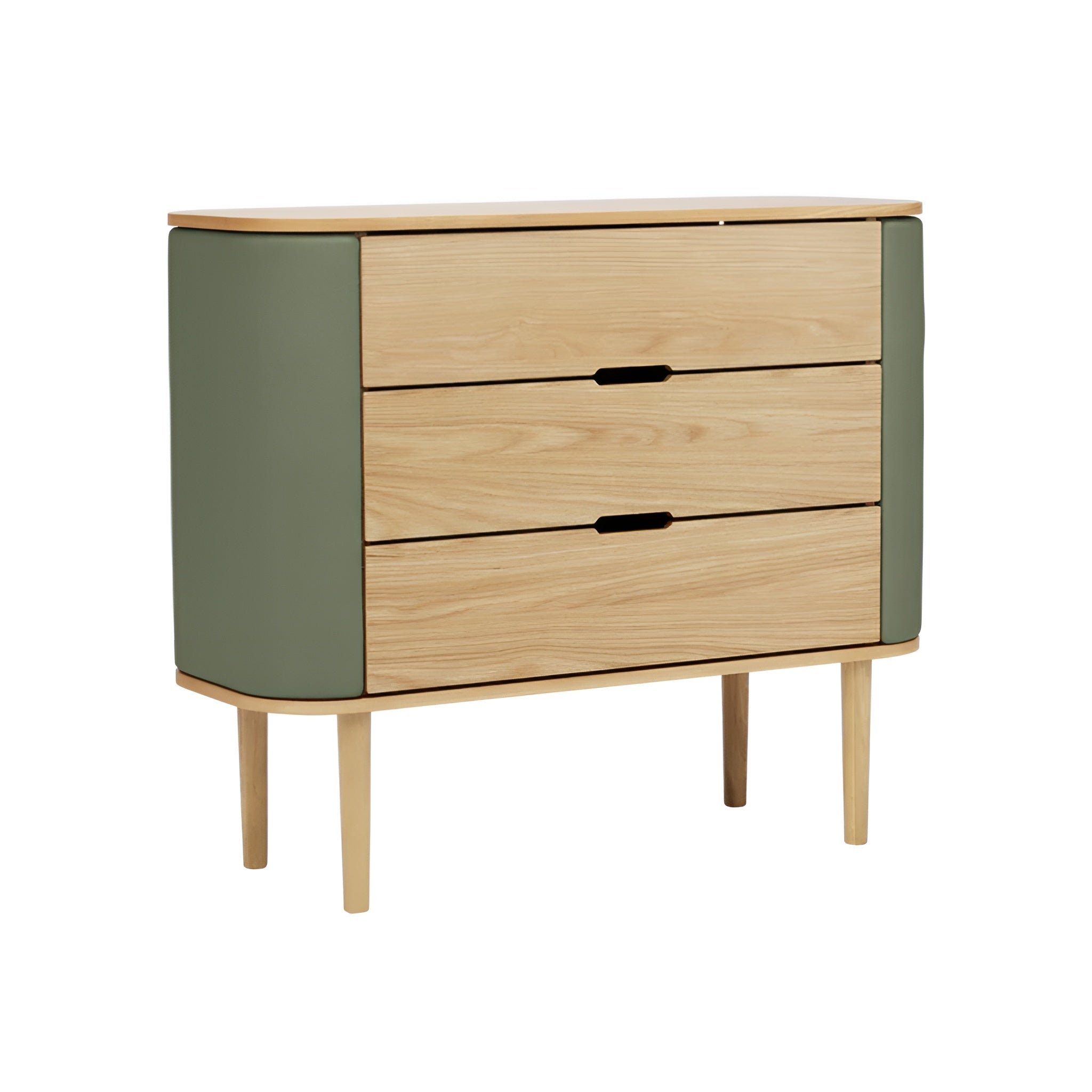 TREASURES cabinet green with oak base