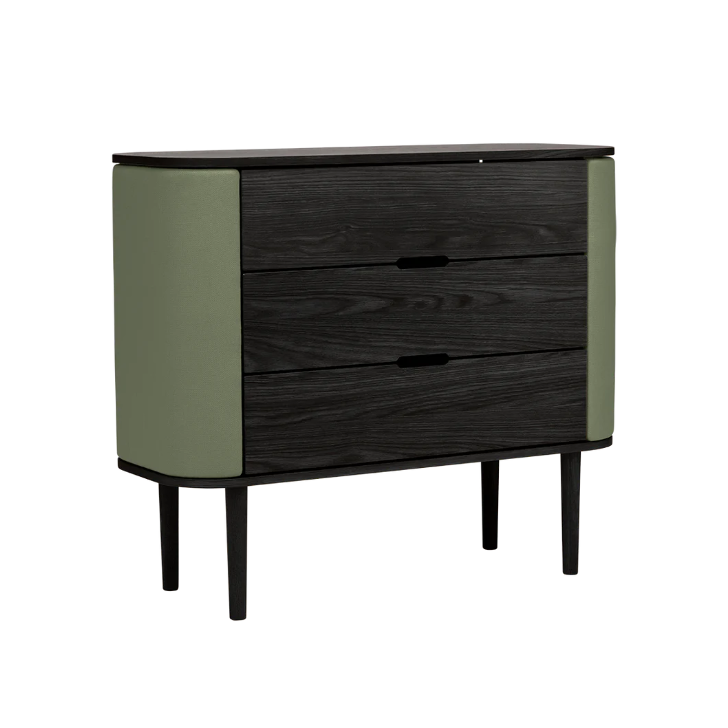 Skříň TREASURES zelená s černým podstavcem