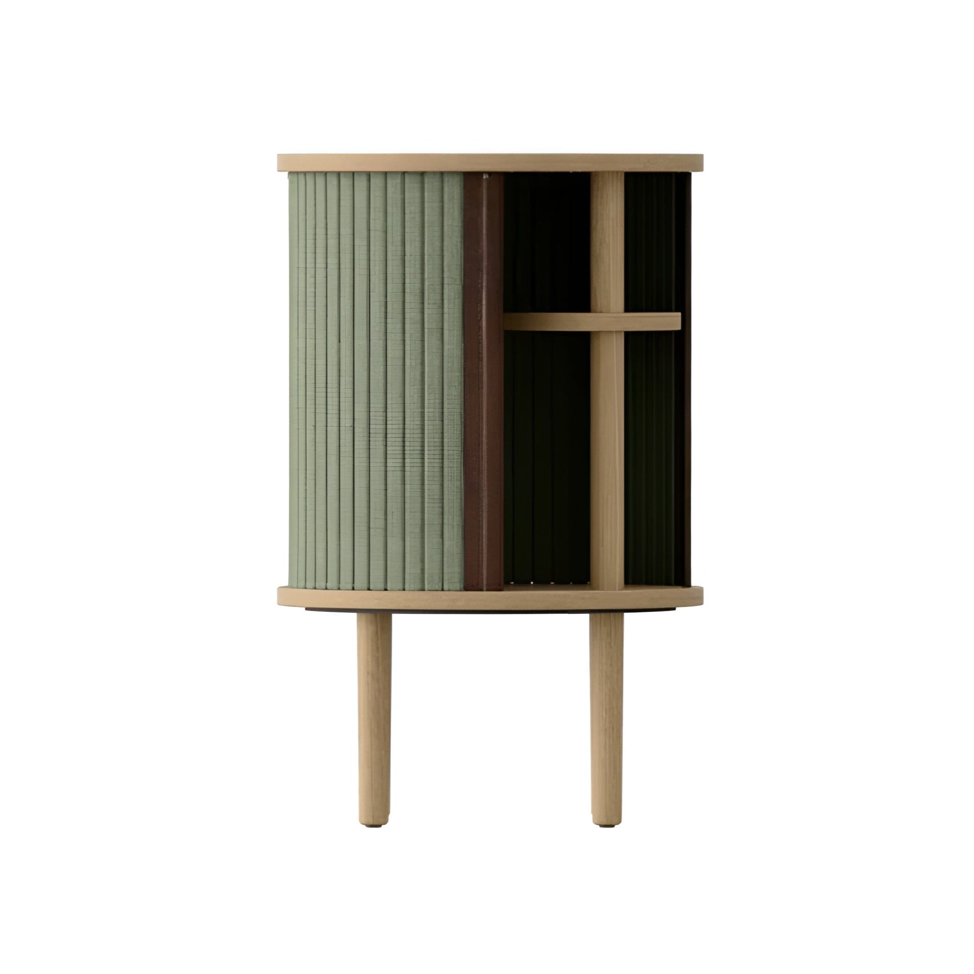 AUDACIOUS green side table with oak