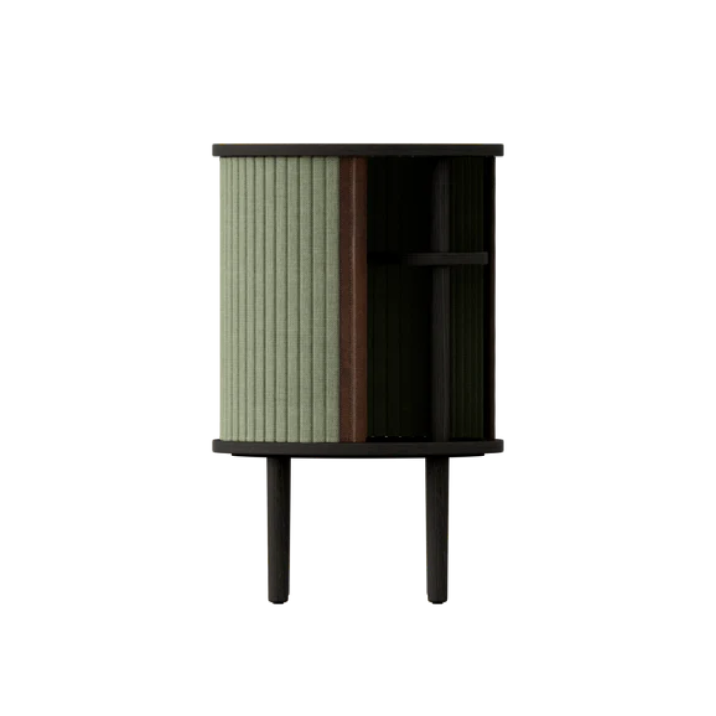 AUDACIOUS green side table with black oak