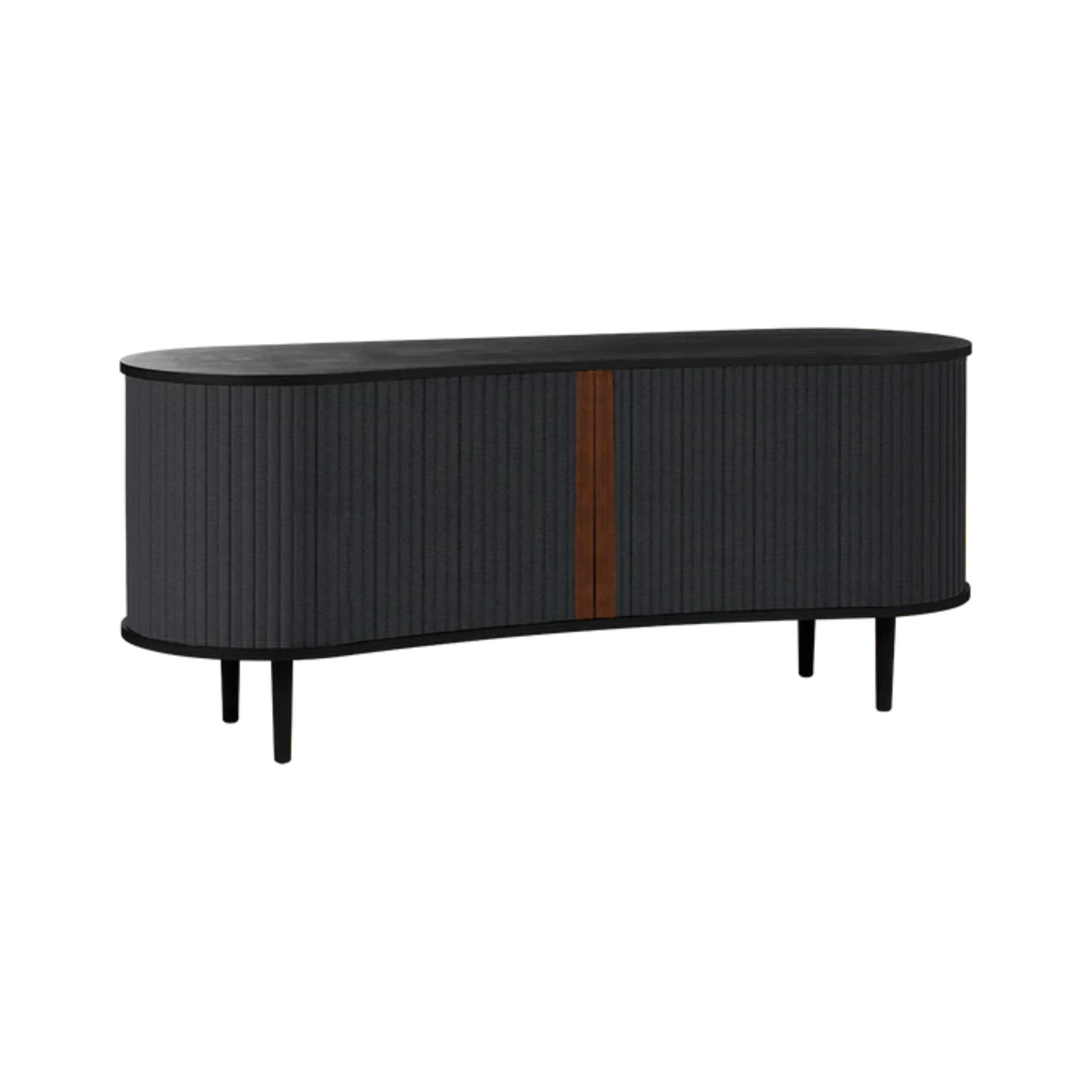 AUDACIOUS anthracite RTV cabinet with black base