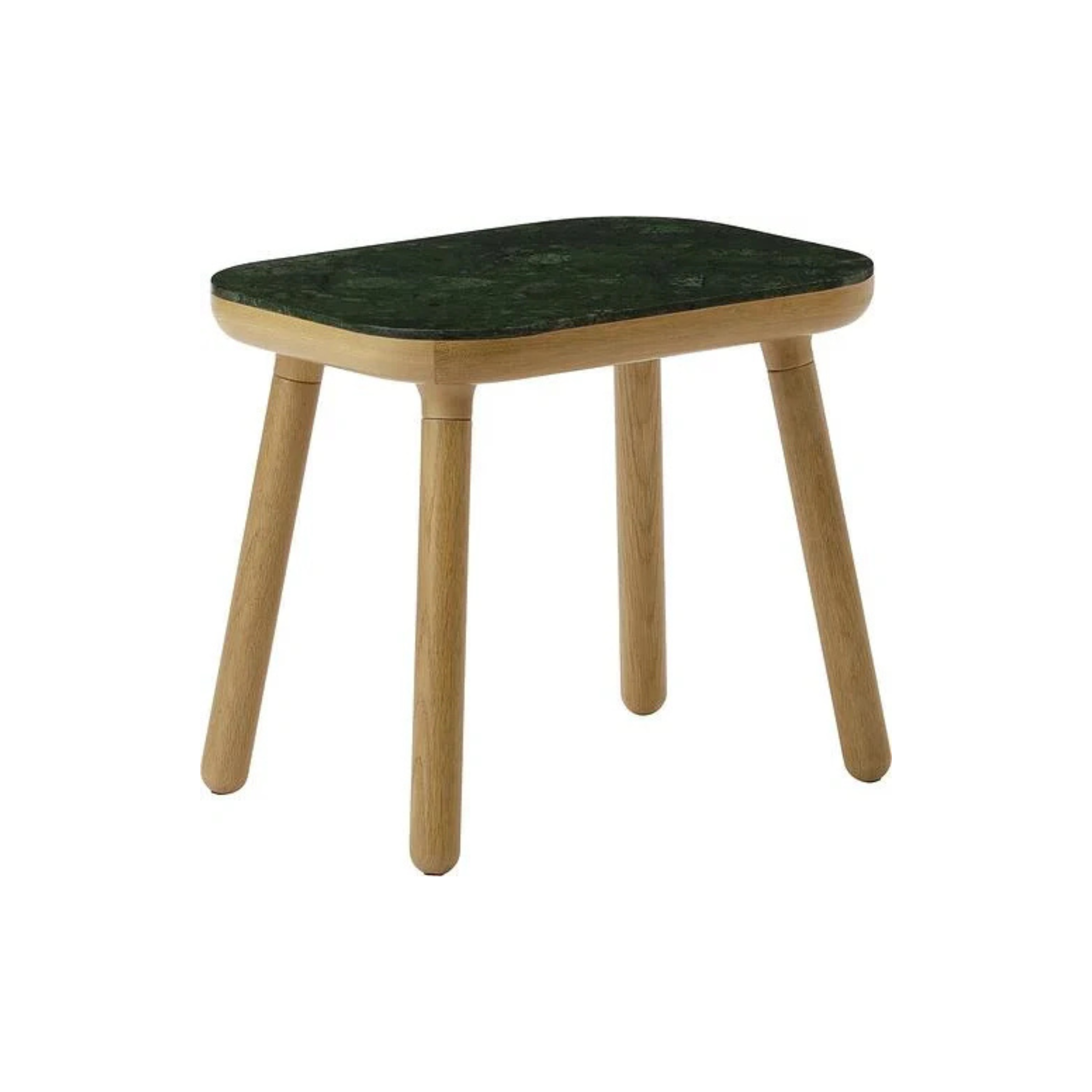 PAFF table green marble with oak base