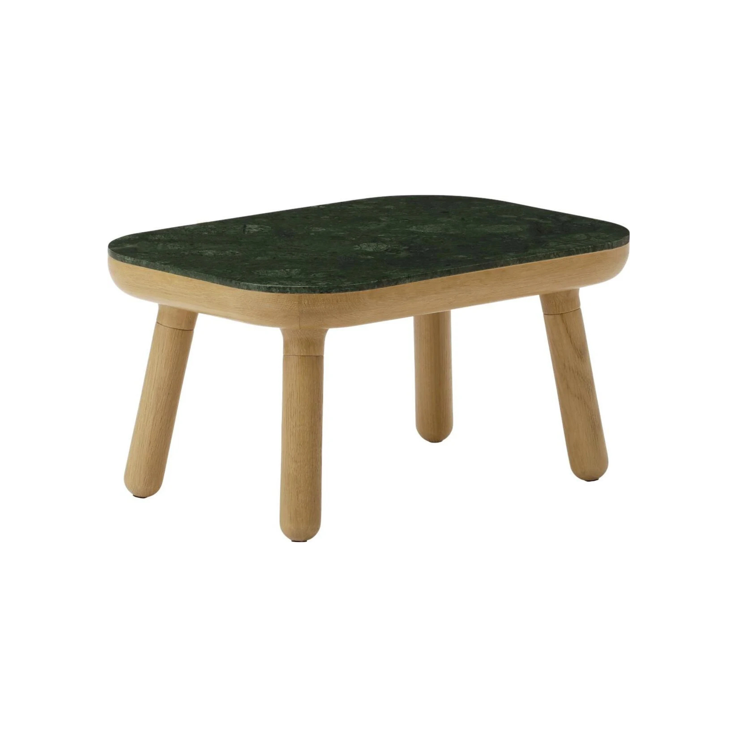 PAFF coffee table green marble with oak base