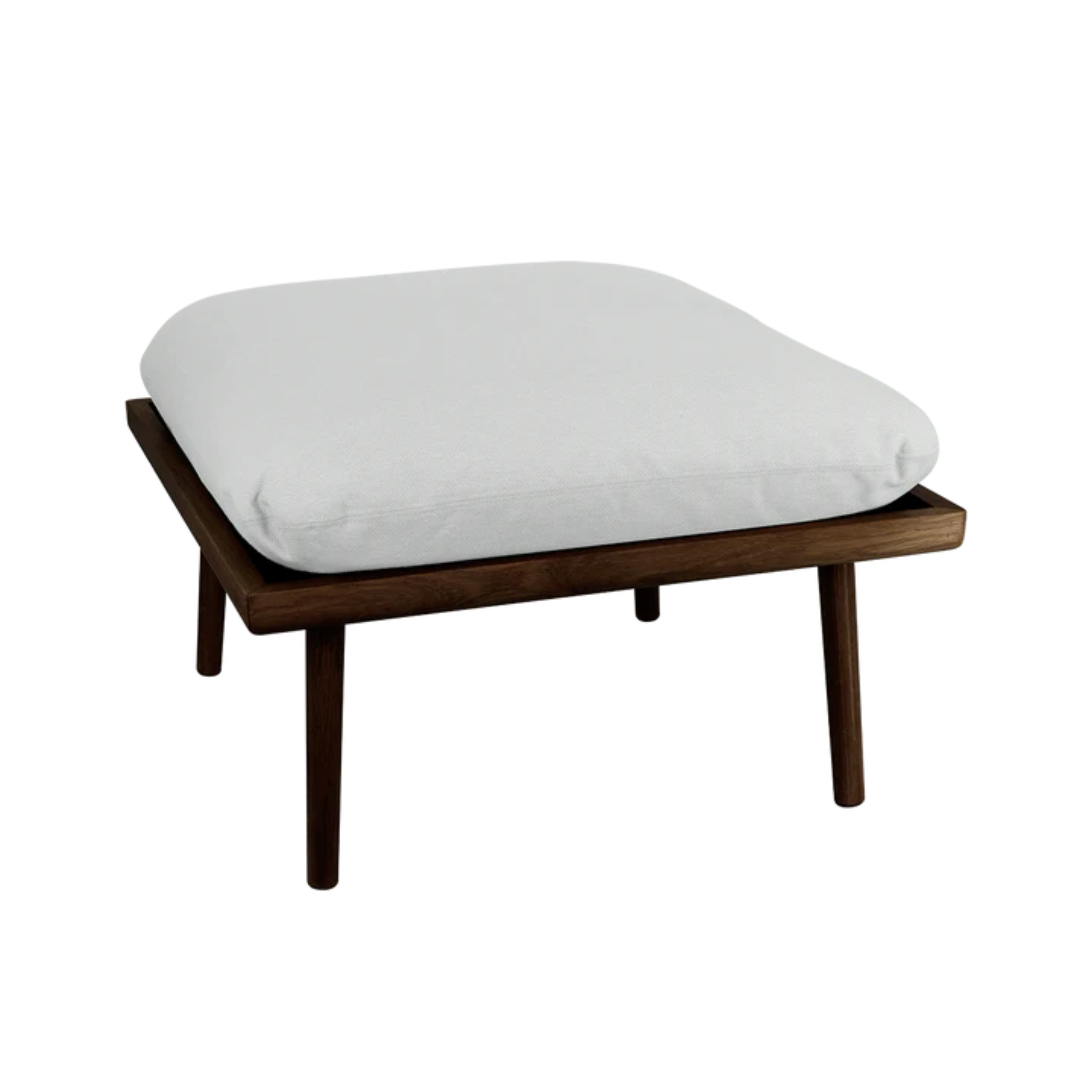 Lounge Around Shuffle Puff broken white with dark oak base