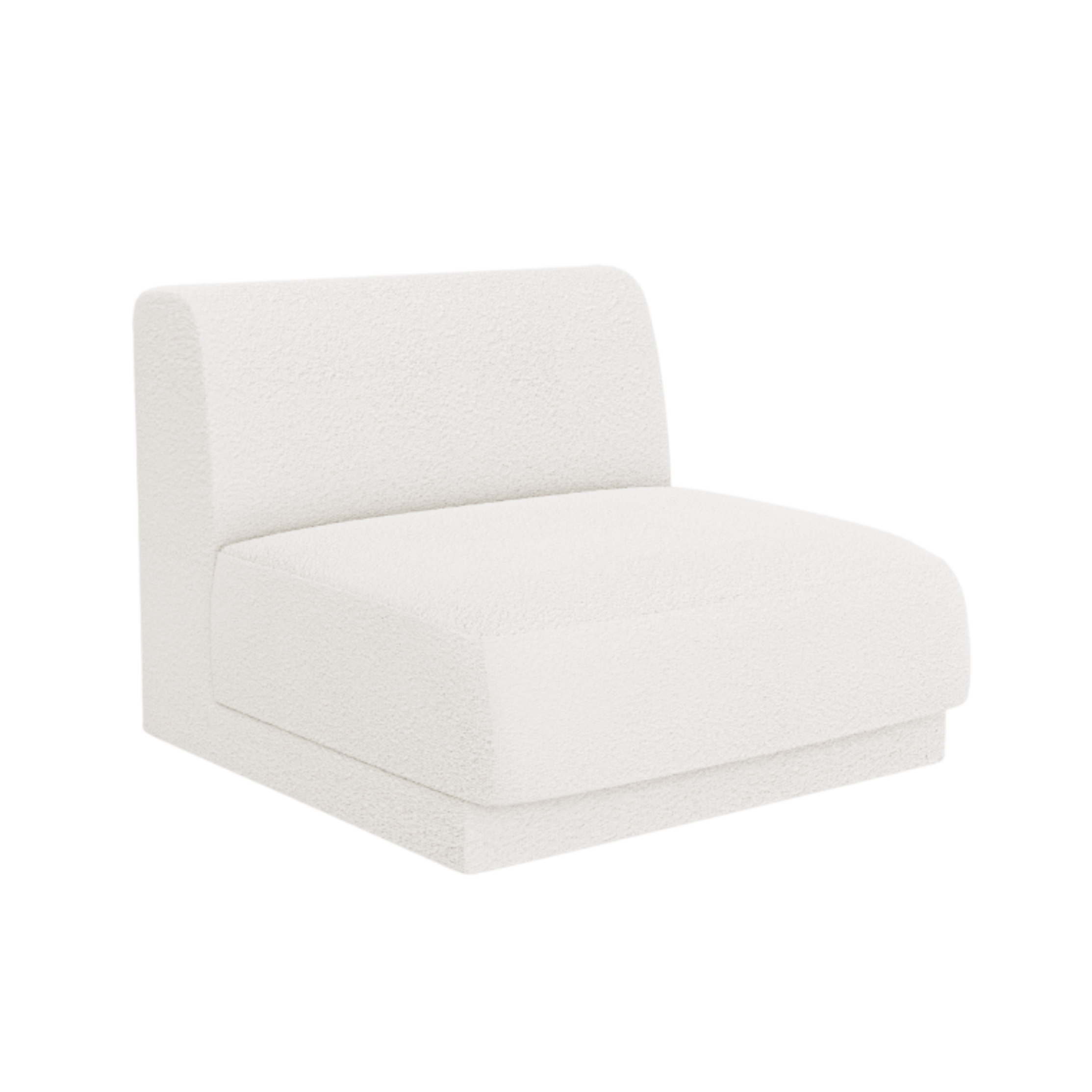 Armchair / module MILEY white boucle