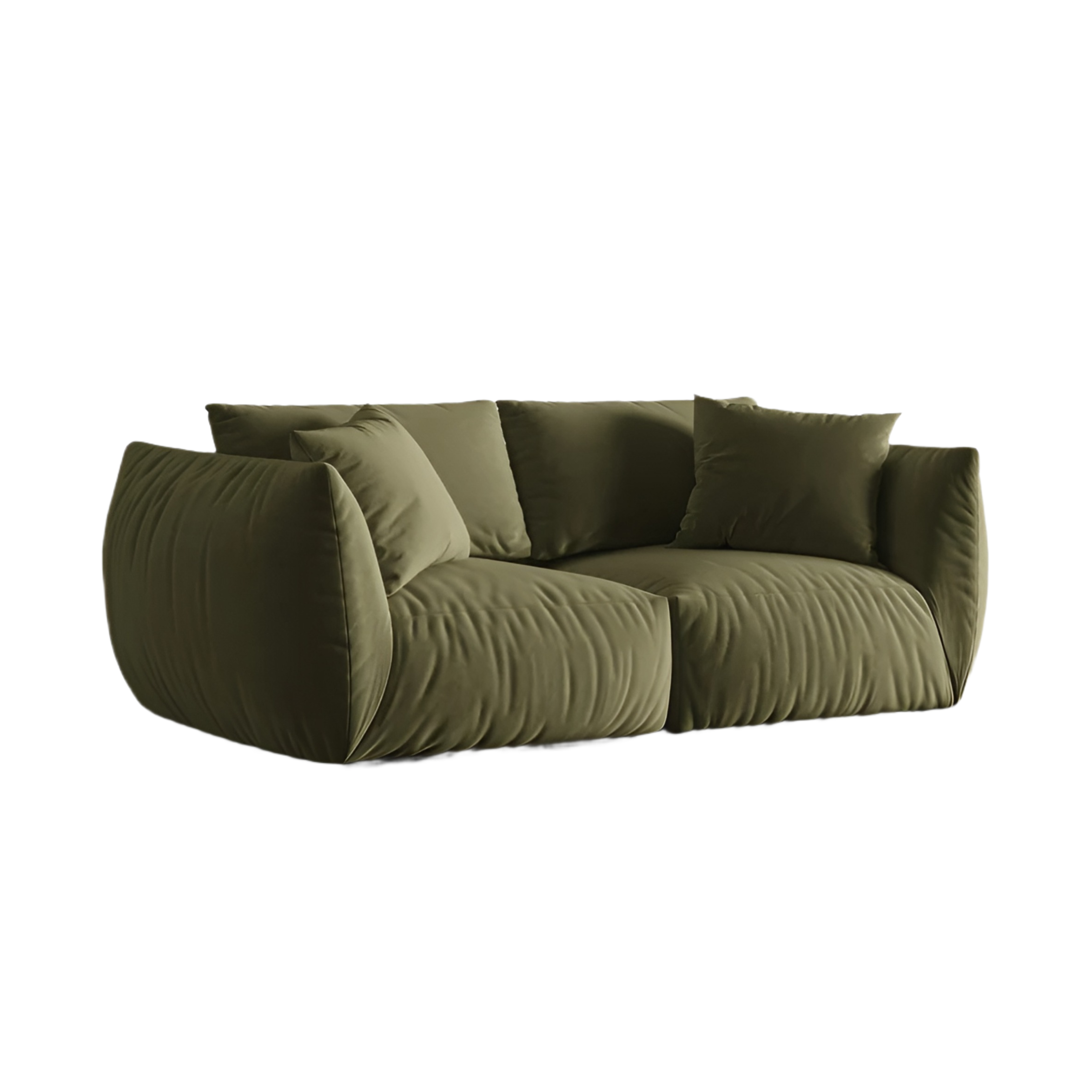 Sofa sametová 3-osobová CHRIS jasnozelená