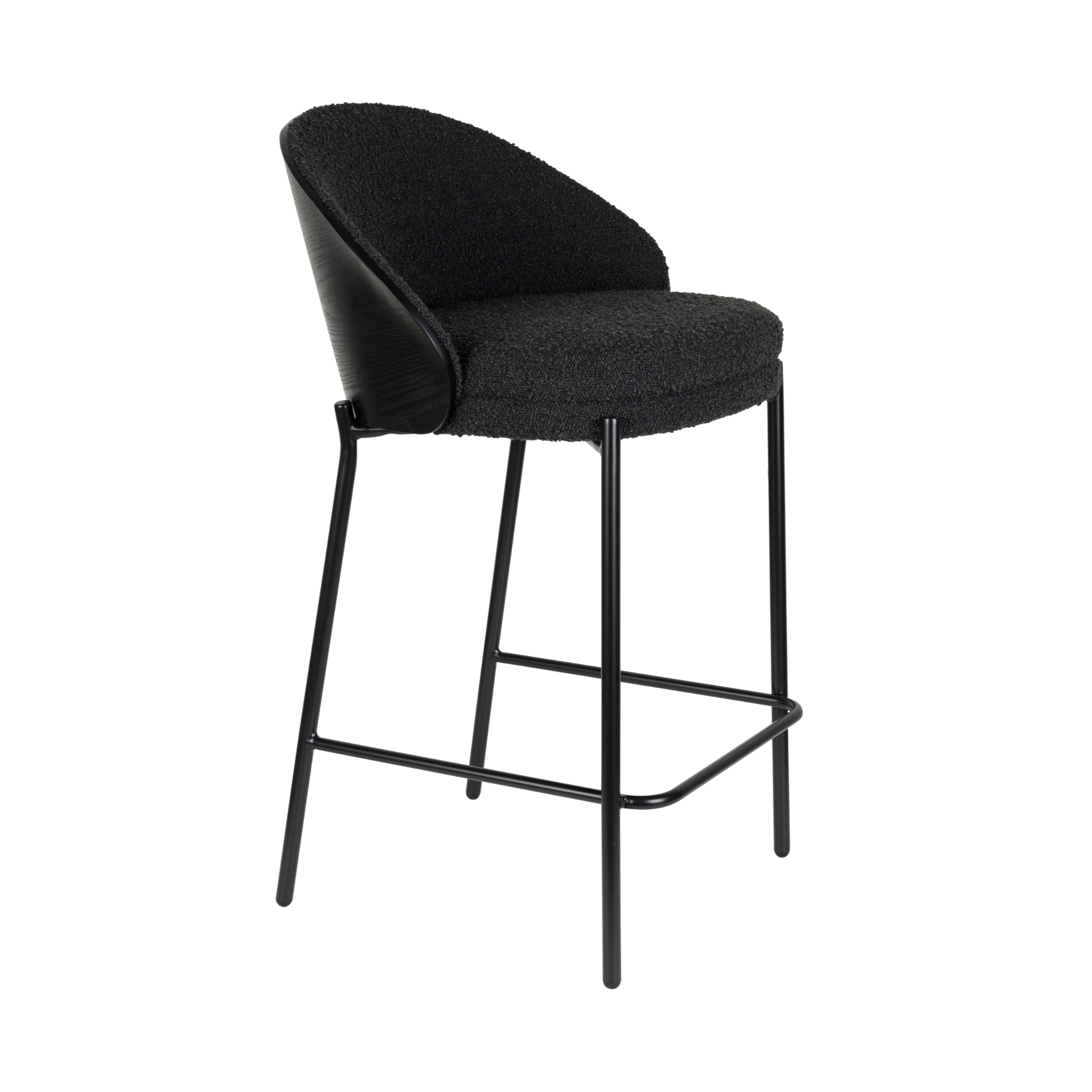 Barová židle RODIN černá s černým podstavcem