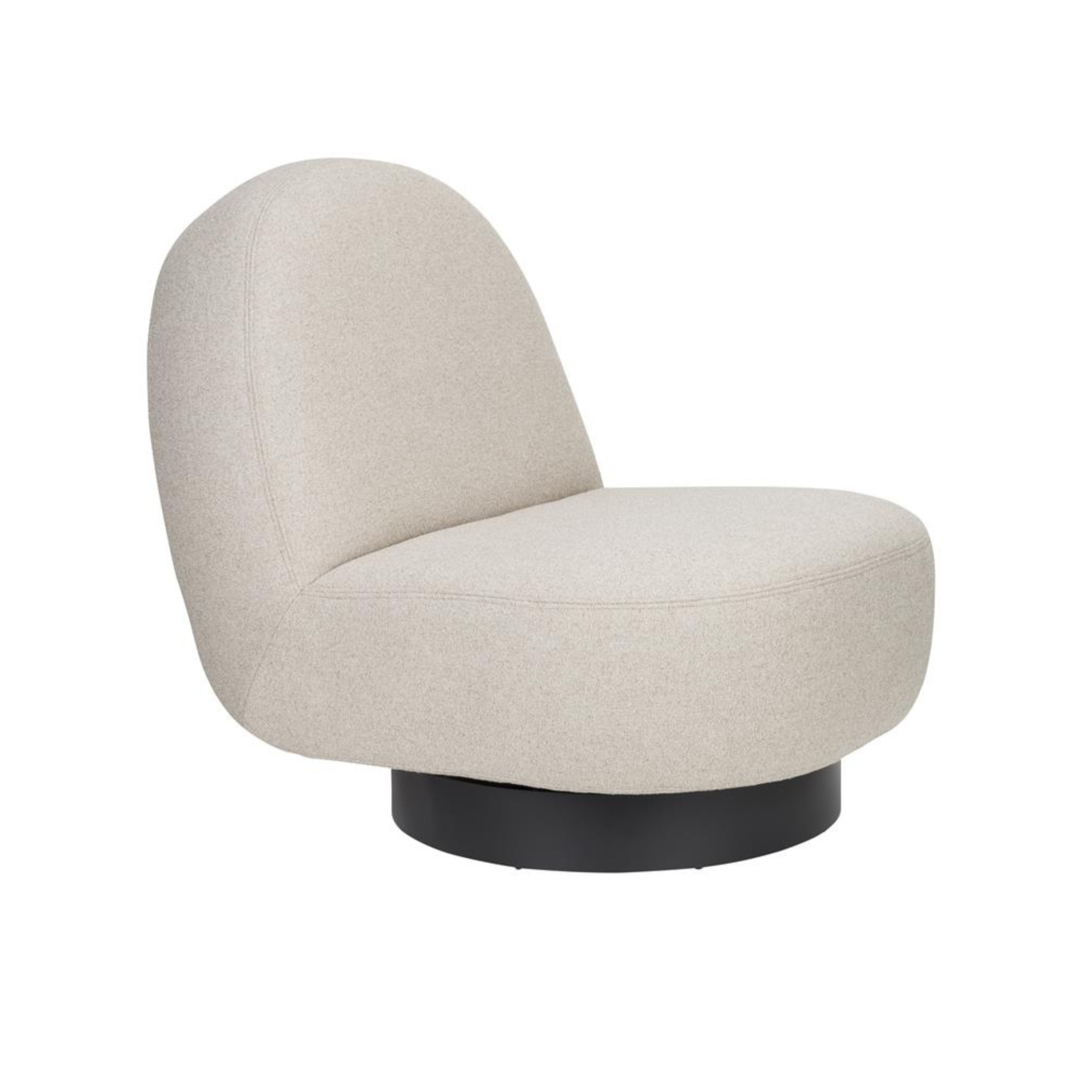 EDEN armchair cappuccino with black base