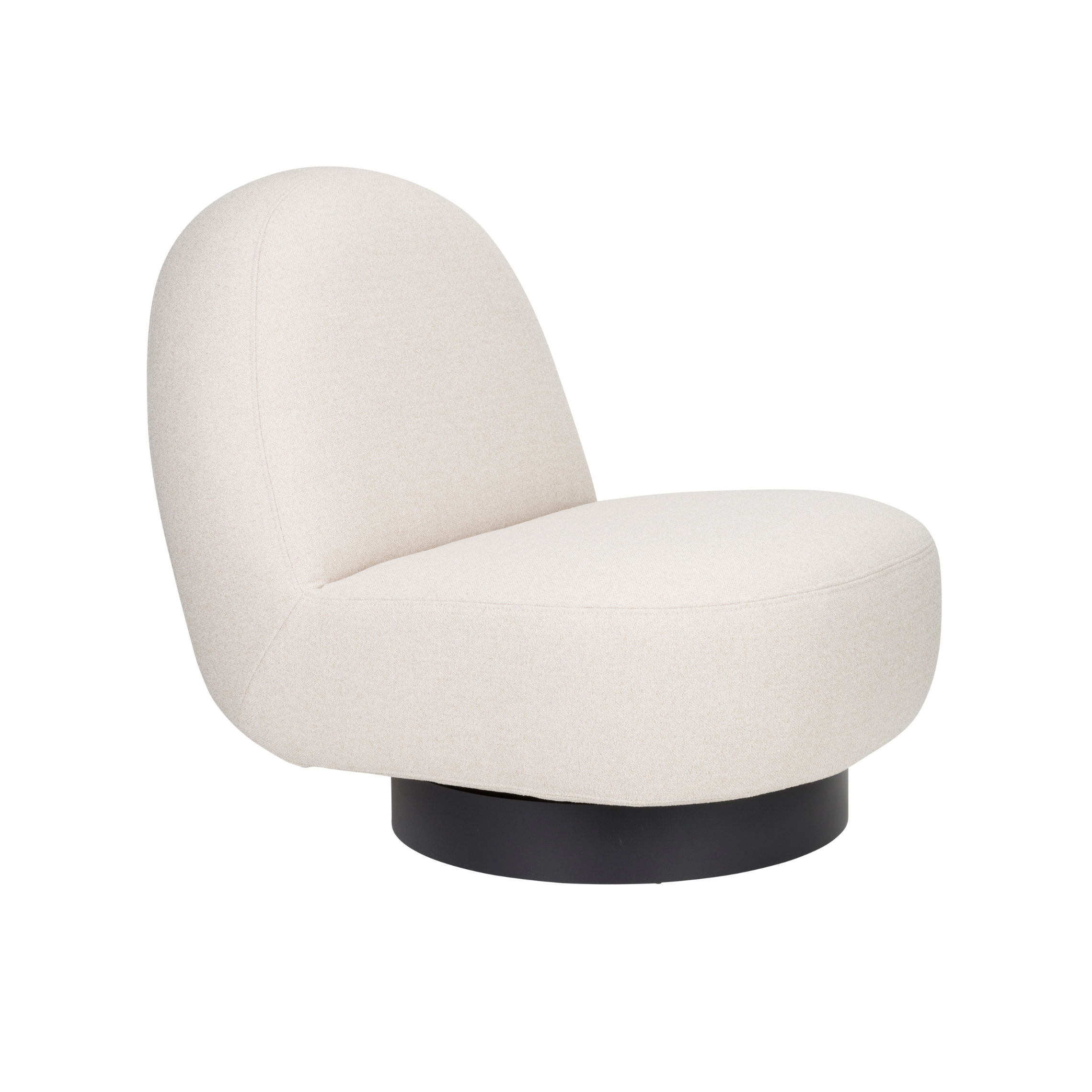 EDEN latte armchair with black base