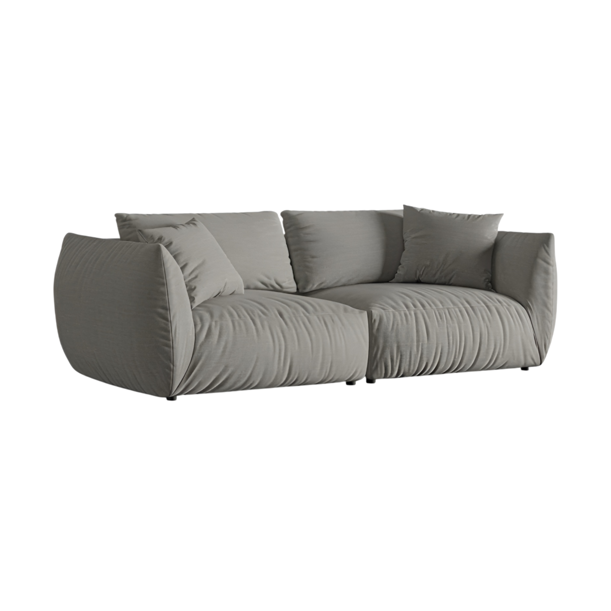 4-seater Sofa CHRIS gray chenille