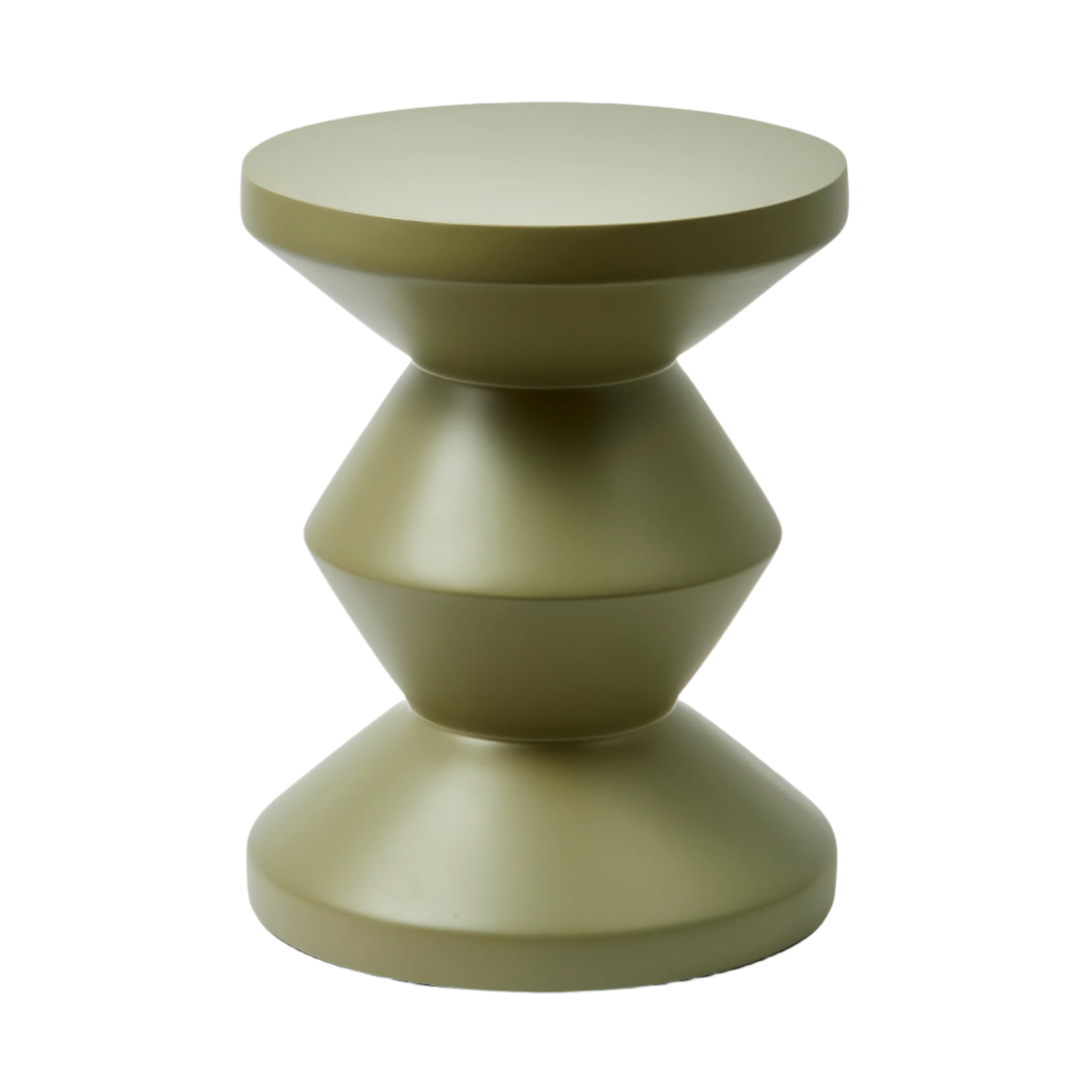 ZIG ZAG MATT olive outdoor stool