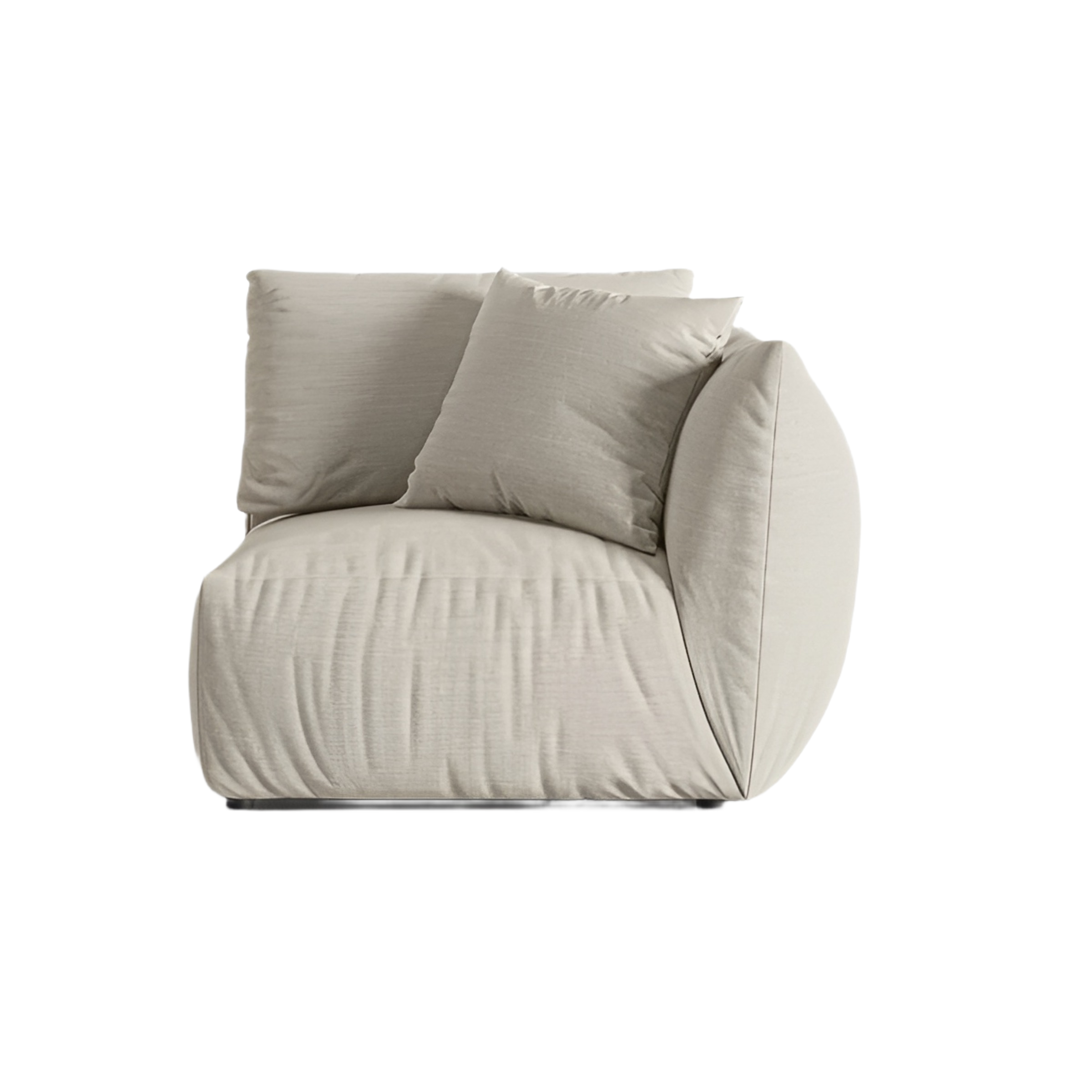 Modulární pohovka CHRIS - pravý prvek krémový šenil