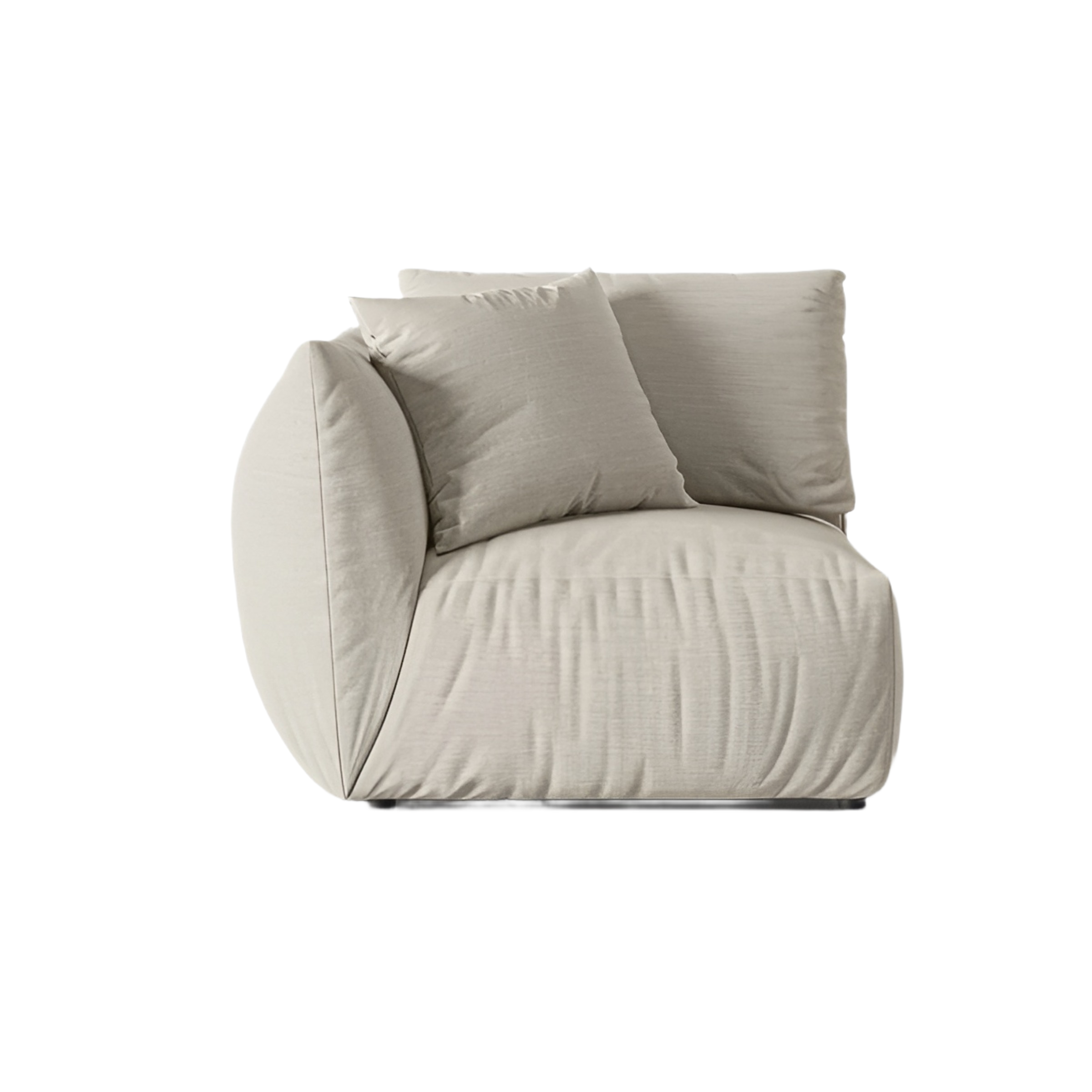 Modulární pohovka CHRIS - levý prvek krémový šenil