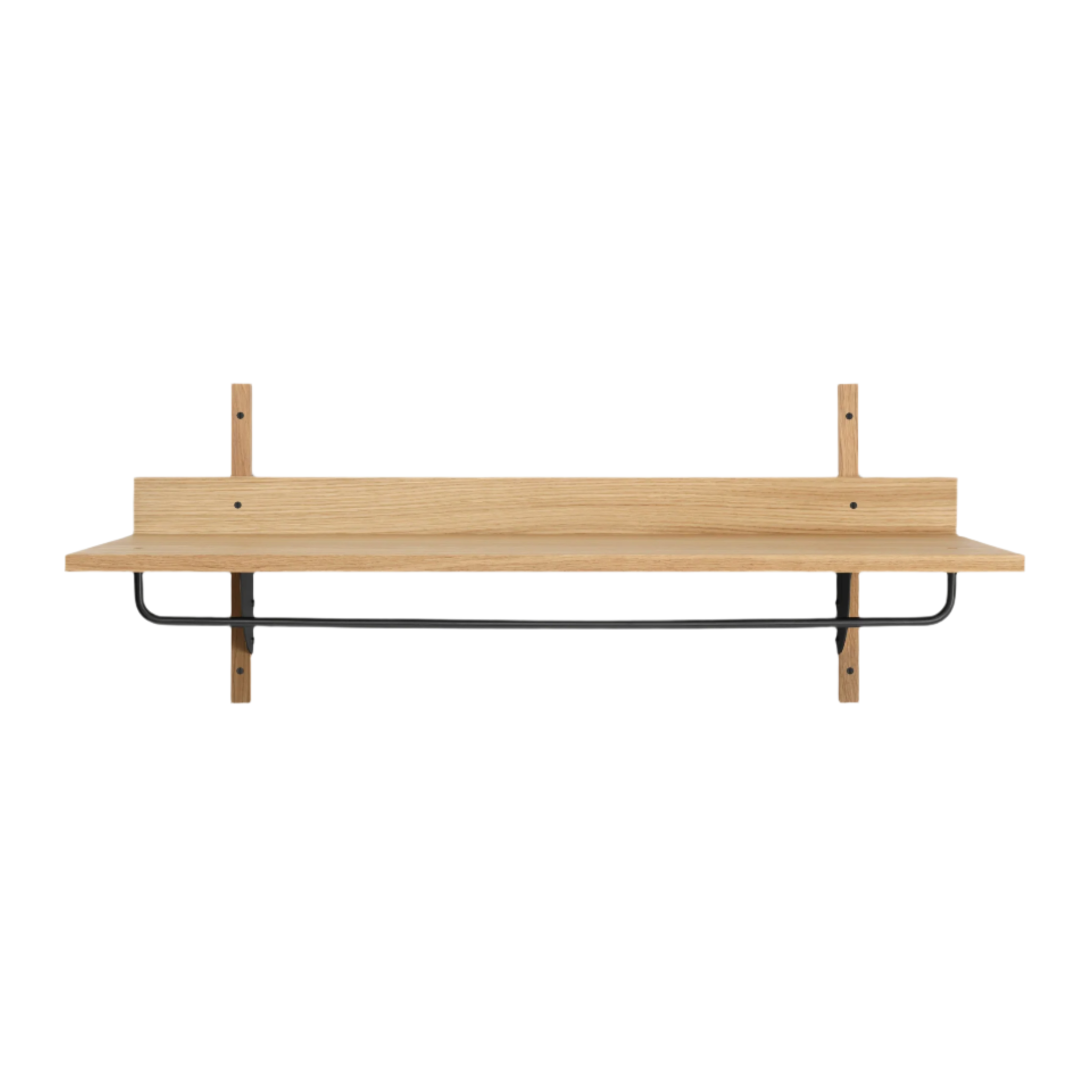 SECTOR RACK SHELF oak veneer shelf with railing