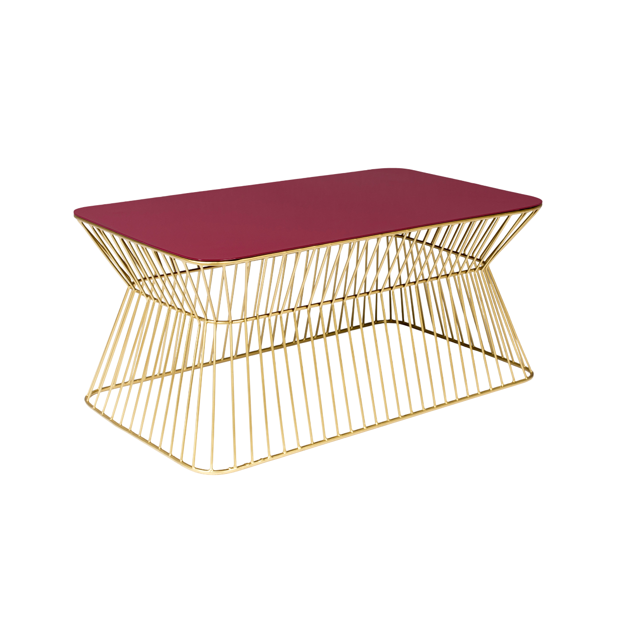 NO OFFENCE wine coffee table with a gold base