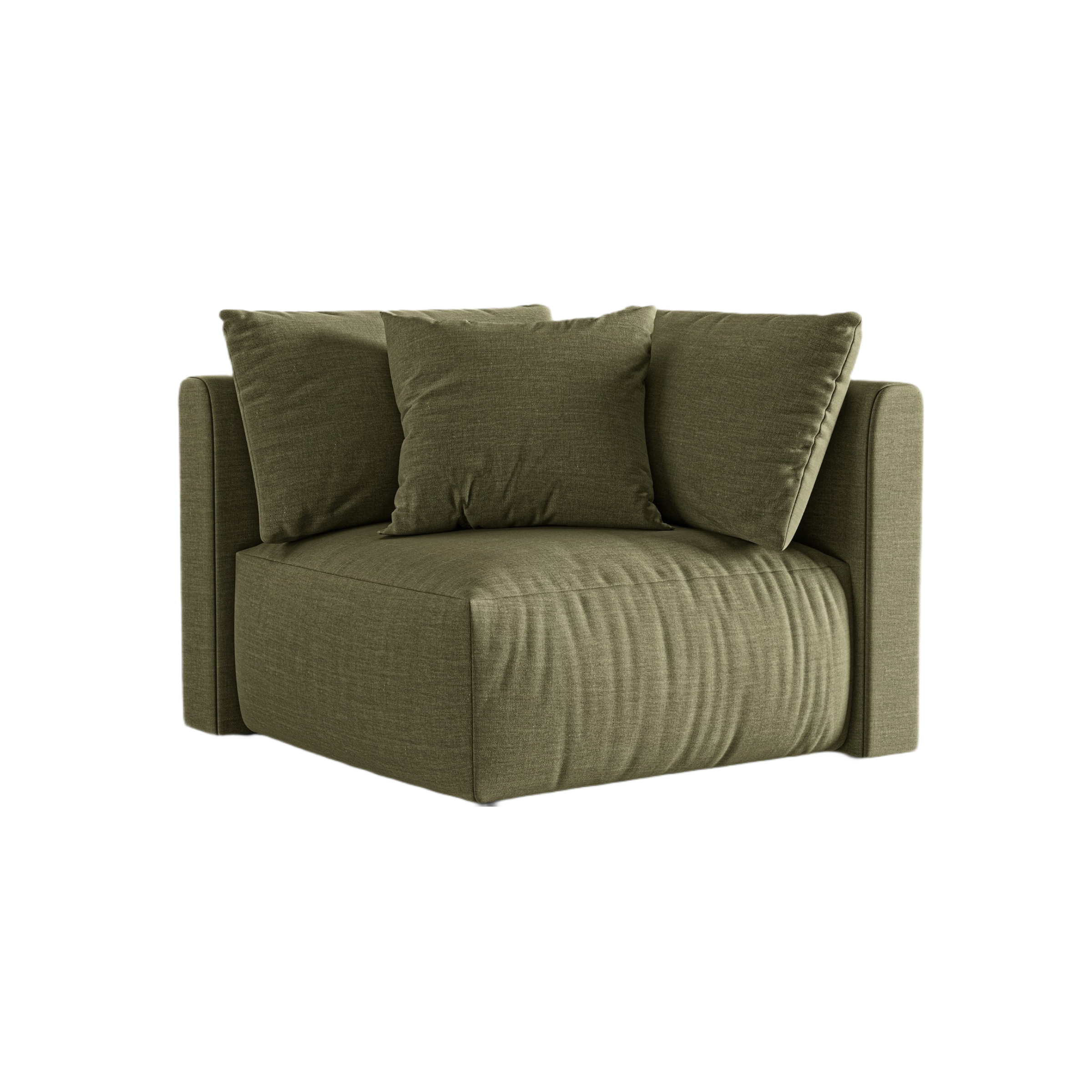 CHRIS Modular Sofa - Green Chenille Corner Element
