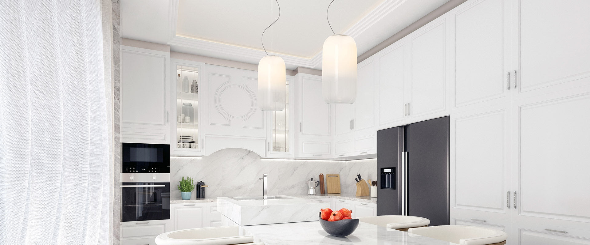GOPLE Silver Pendant Lamp