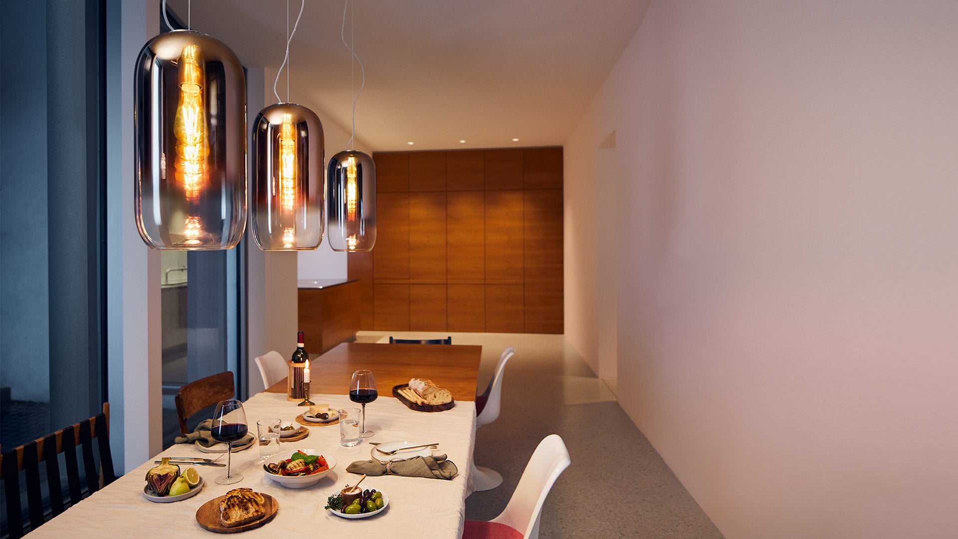 GOPLE Pendant Lamp in Copper with Silver Finish