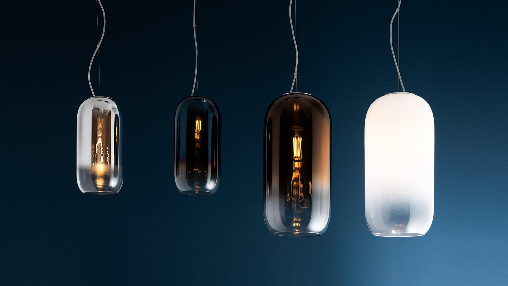 GOPLE Pendant Lamp in Brown with Silver Finish