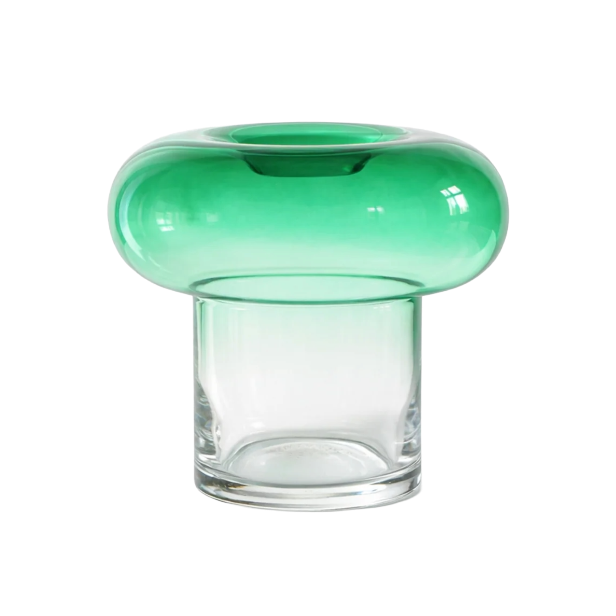 ORIO Vase green blown glass