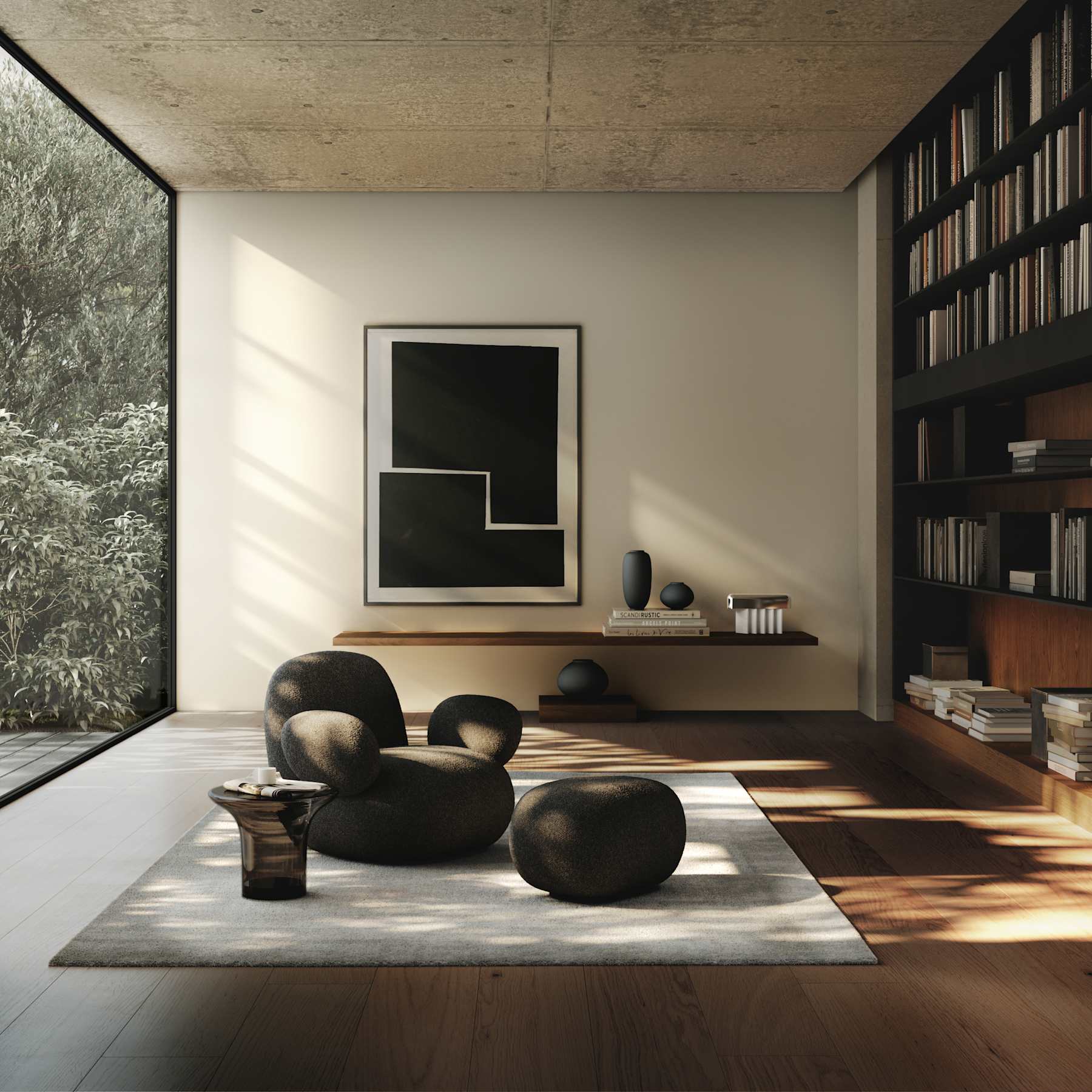 SUNAO FAT vase black