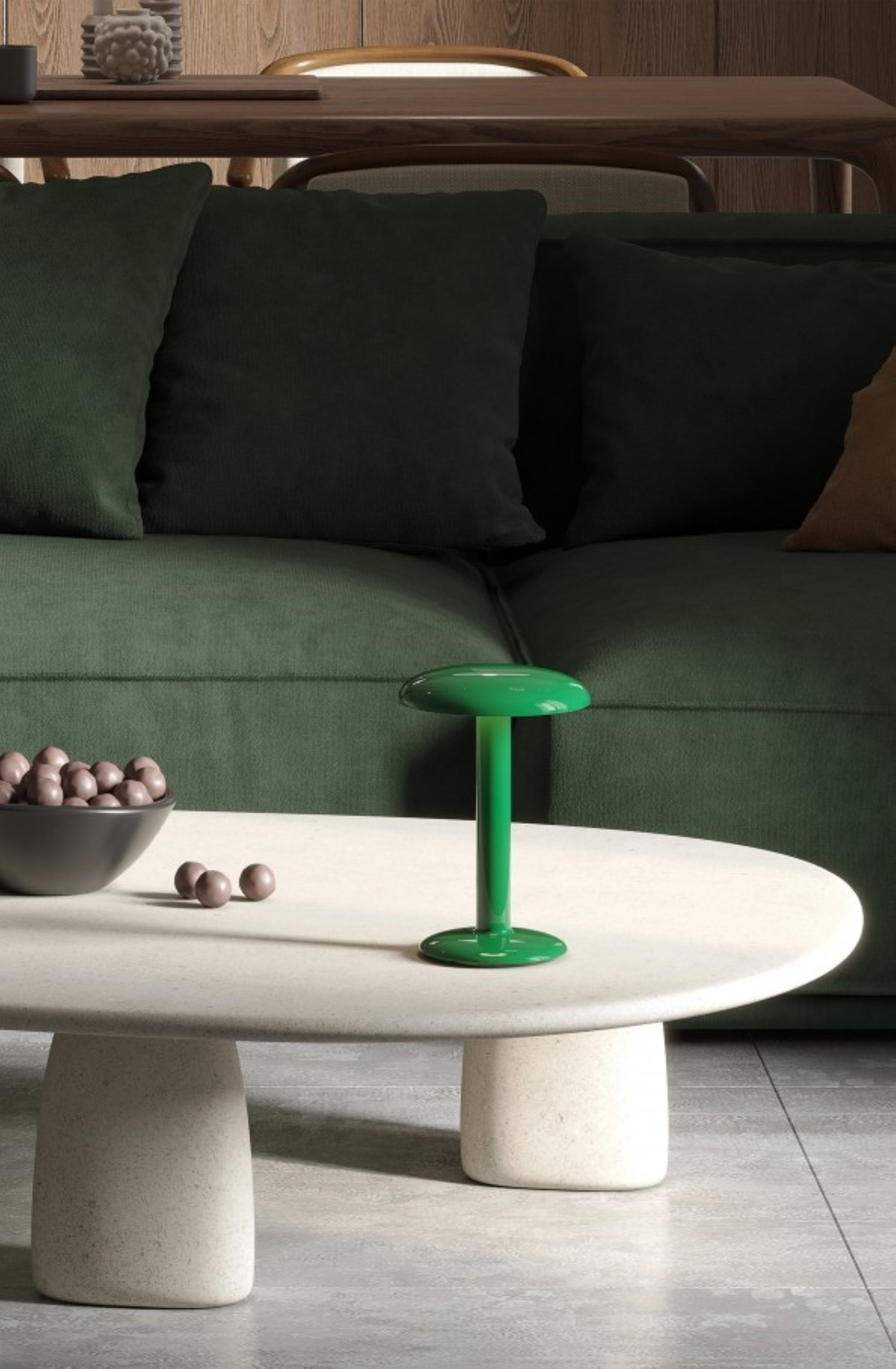 Lampa przenośna GUSTAVE HOSPITALITY zielony – styl nowoczesny