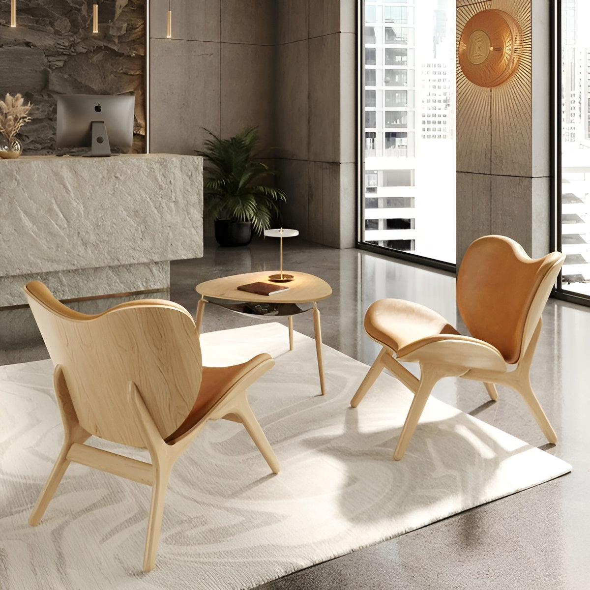 Konferenční stolek HANG OUT dub se zlatými podpěrami