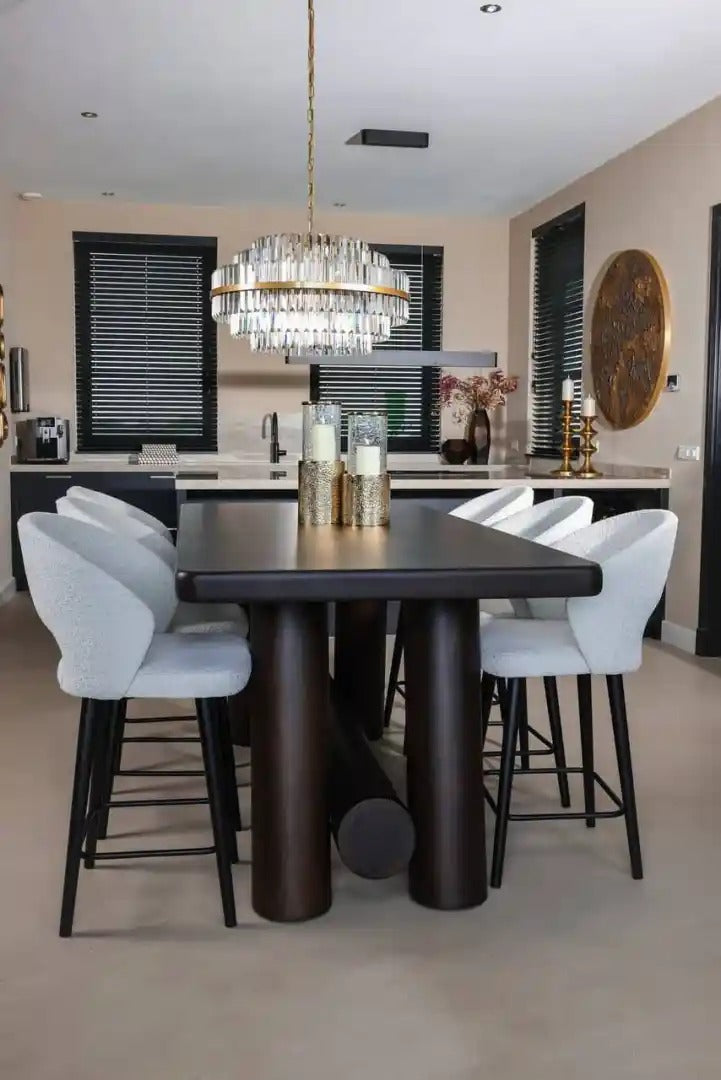 Barový stůl MENARA tmavě hnědé akáciové dřevo