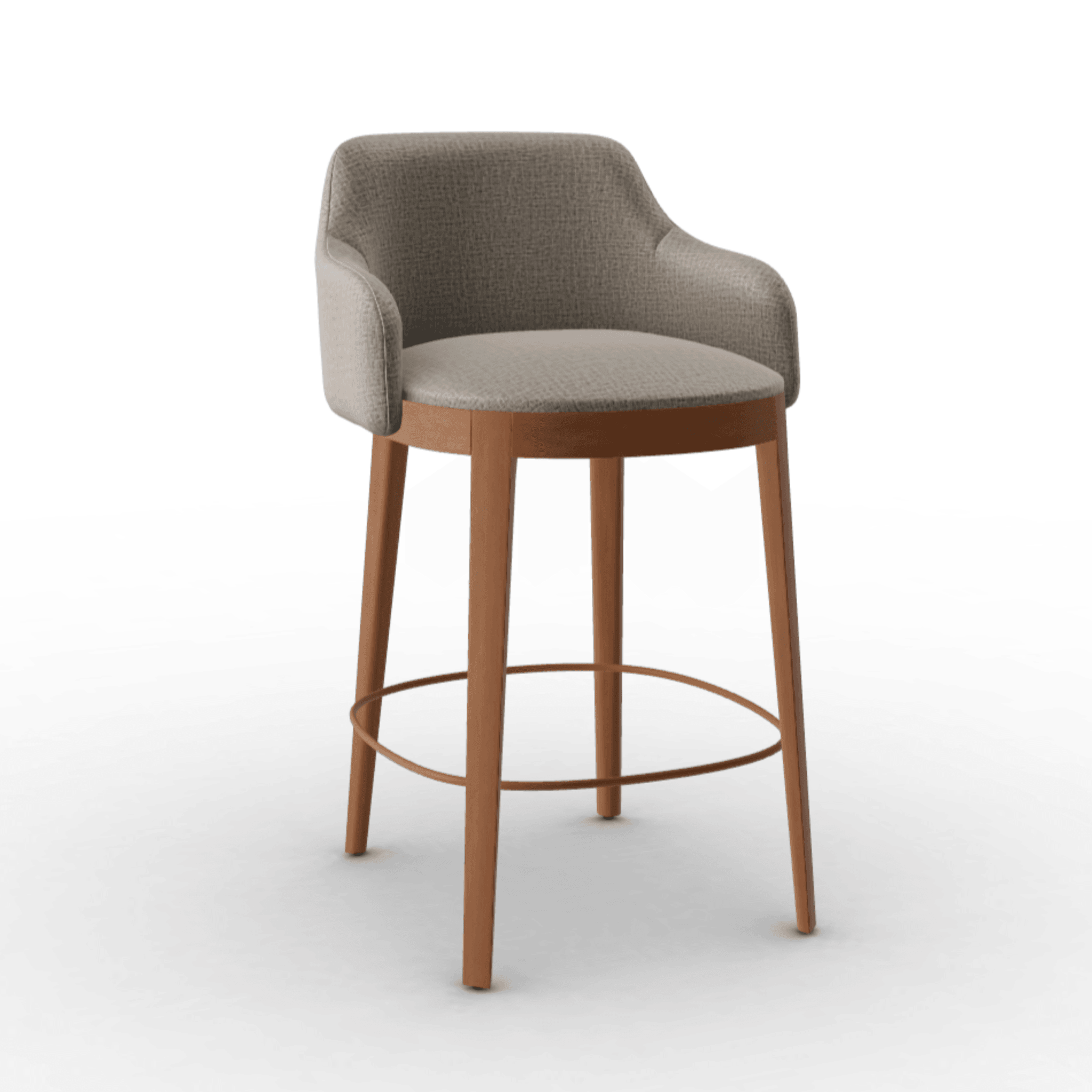 Hoker ADÈL melanż piaskowy – drewno, Calligaris