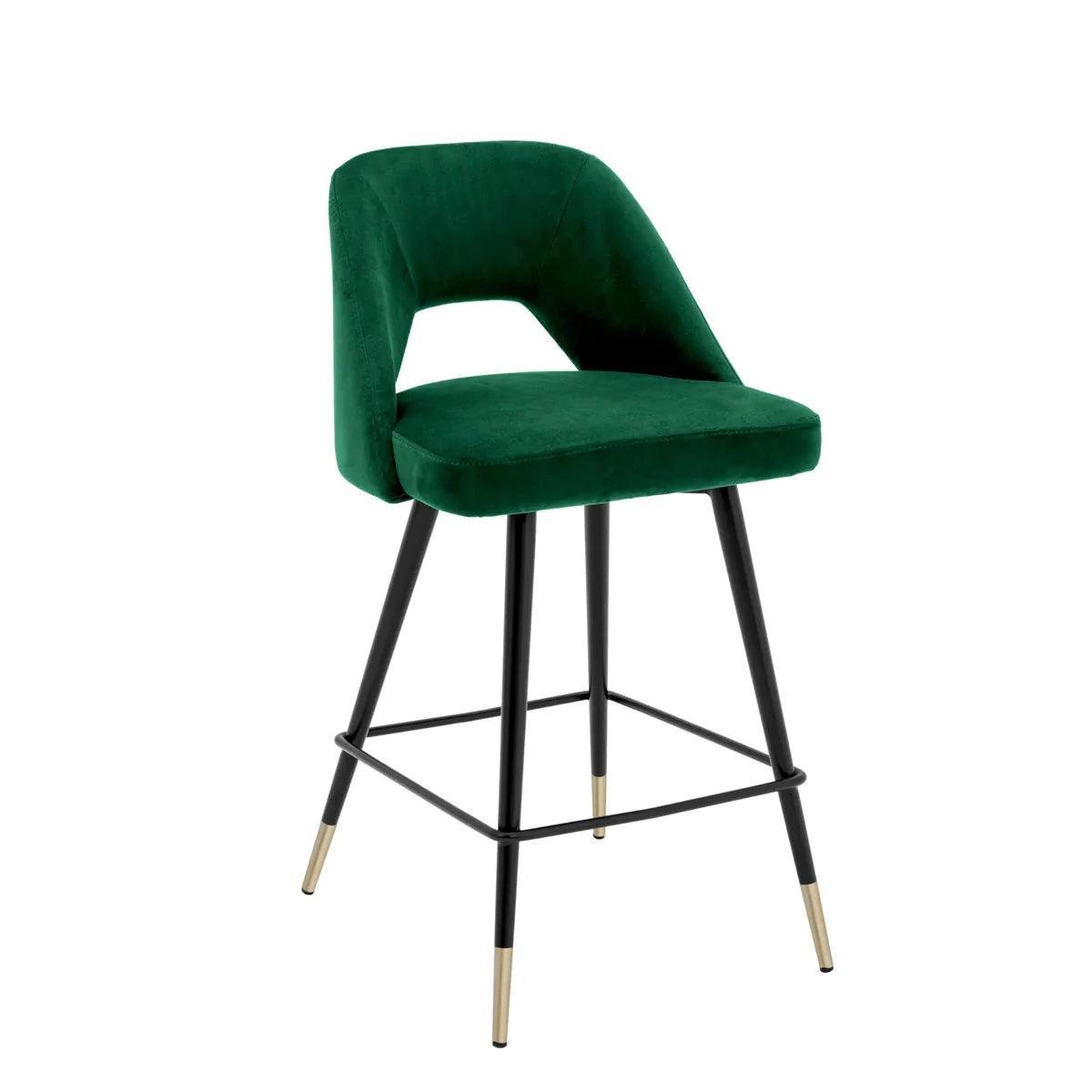 Hoker aksamitny AVORIO zielony Eichholtz 90 cm Eye on Design