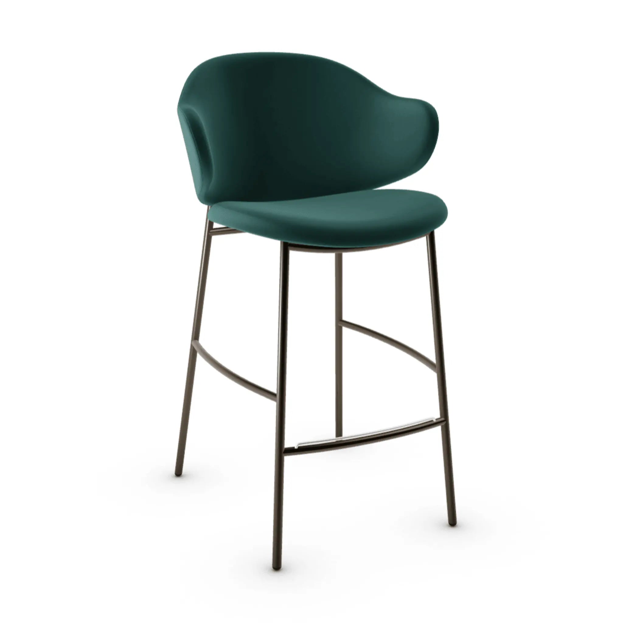 Hoker aksamitny HOLLY ciemnozielony do kuchni – Calligaris