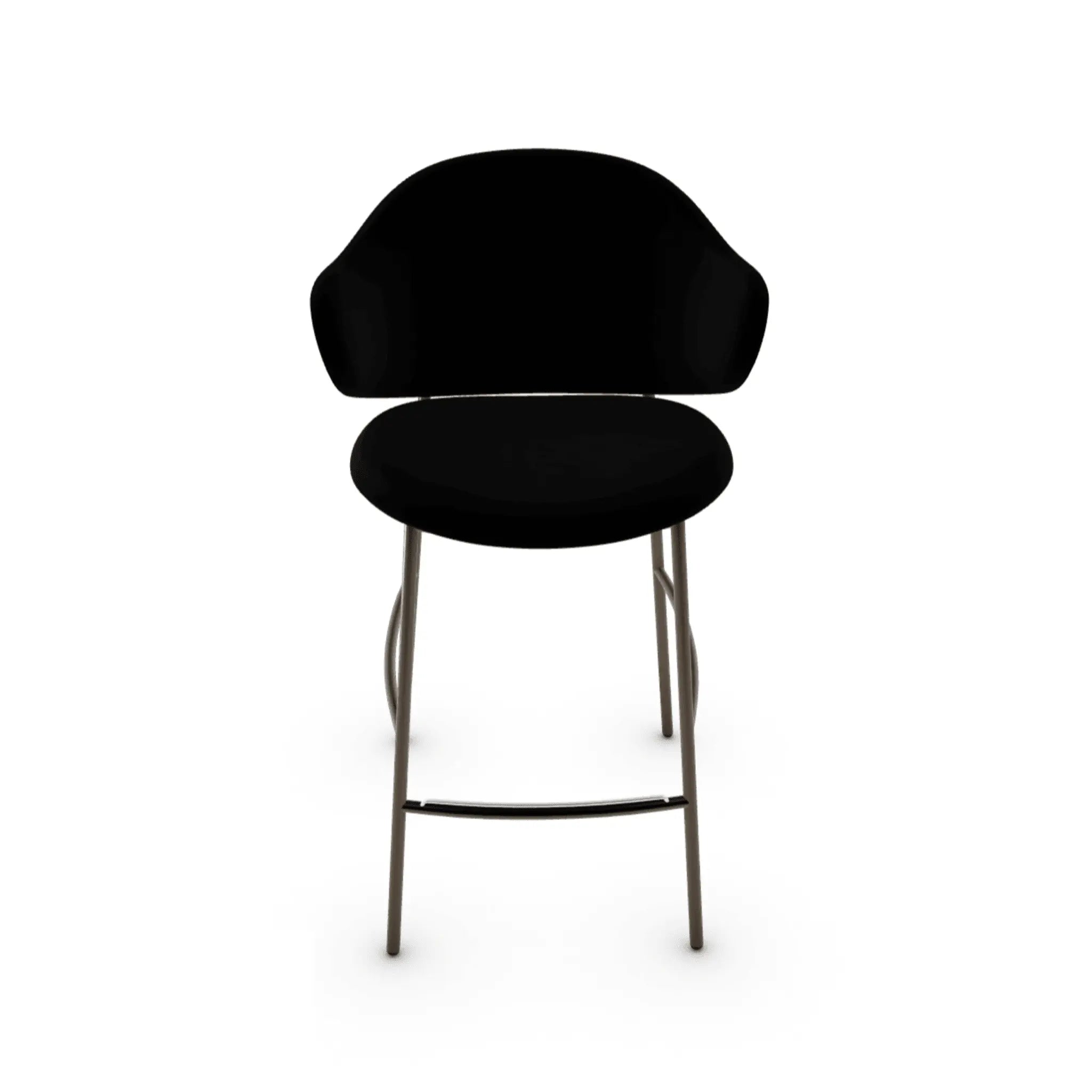 Hoker aksamitny HOLLY czarny do kuchni – Calligaris