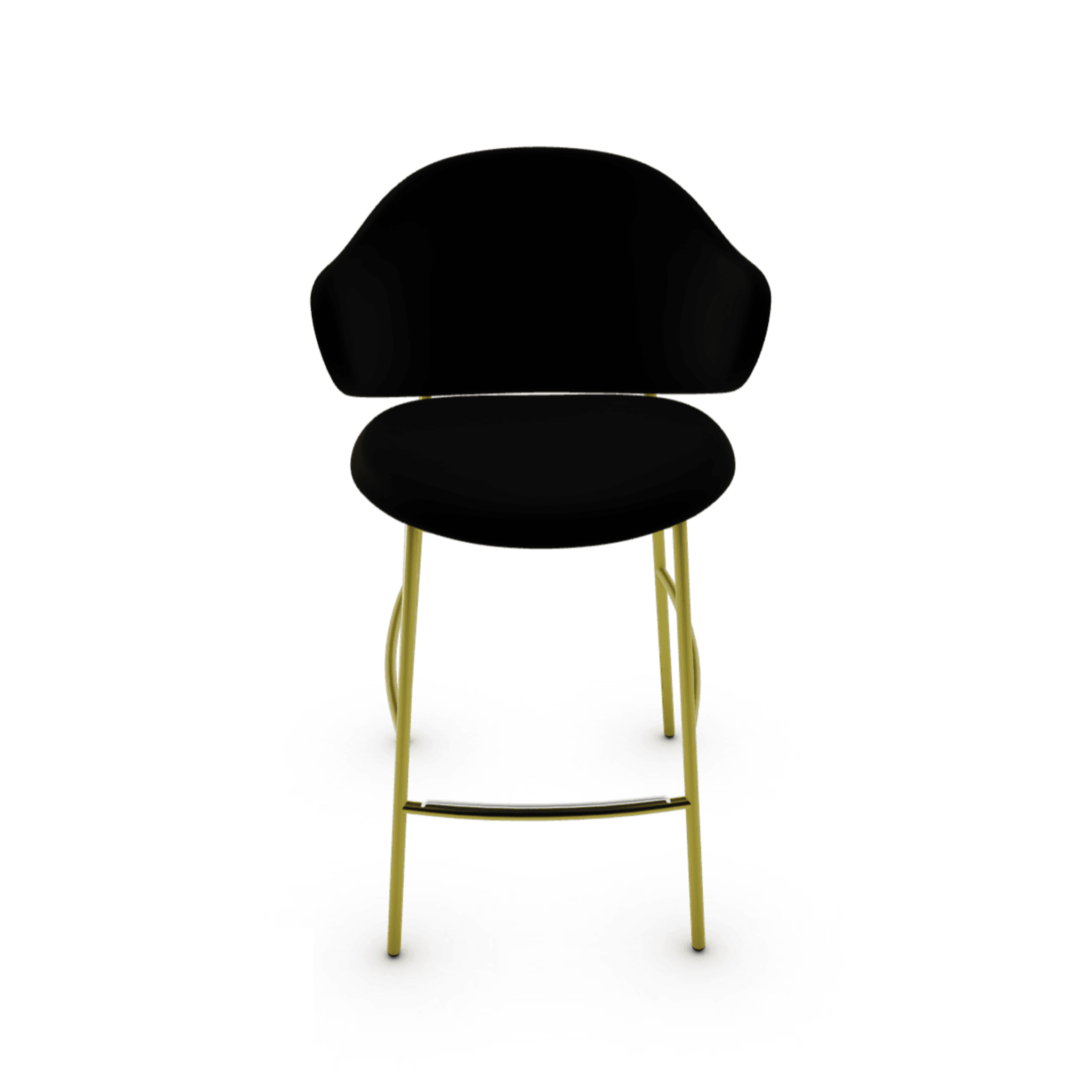 Hoker aksamitny HOLLY czarny Calligaris matowy mosiądz Eye on Design