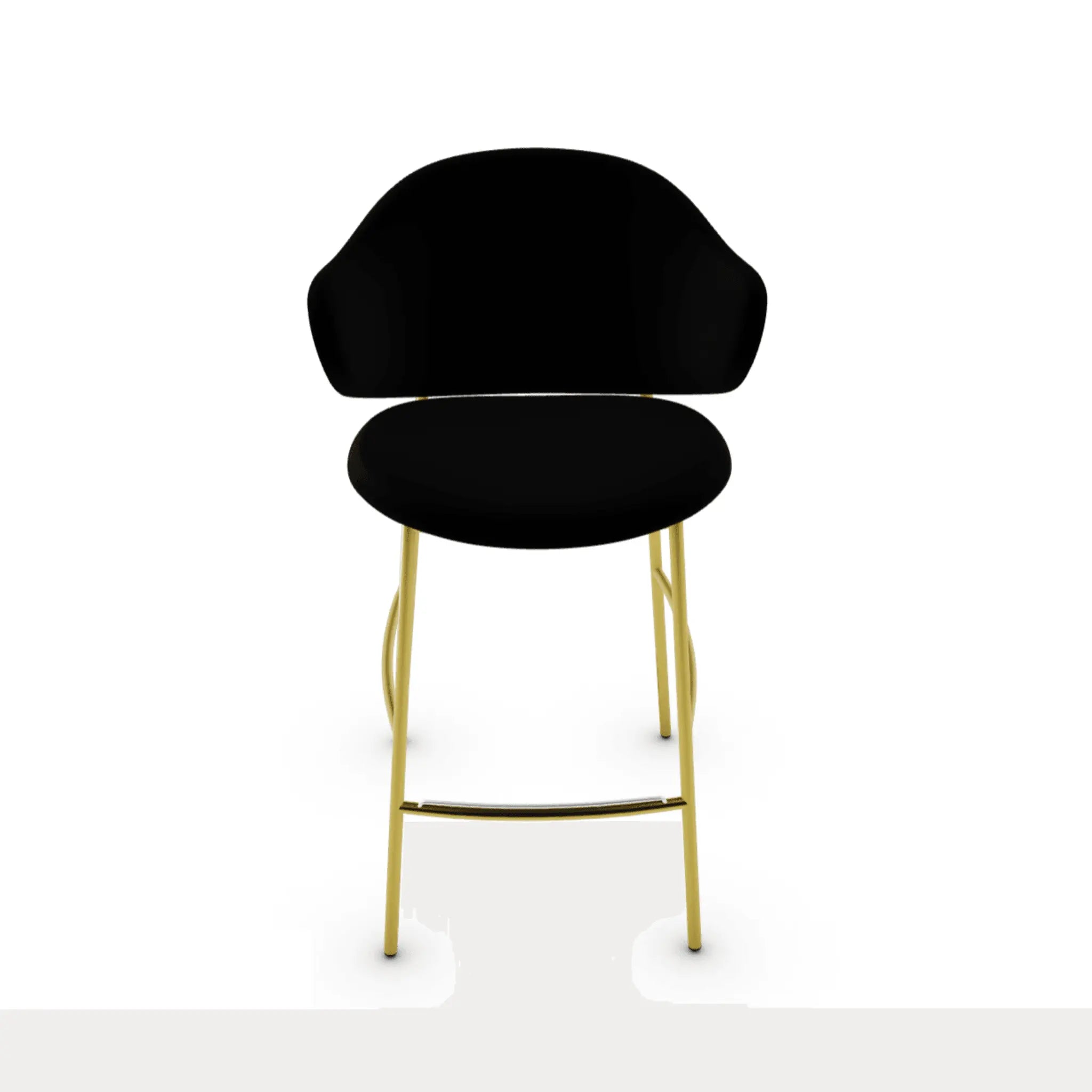 Hoker aksamitny HOLLY czarny – metal, Calligaris