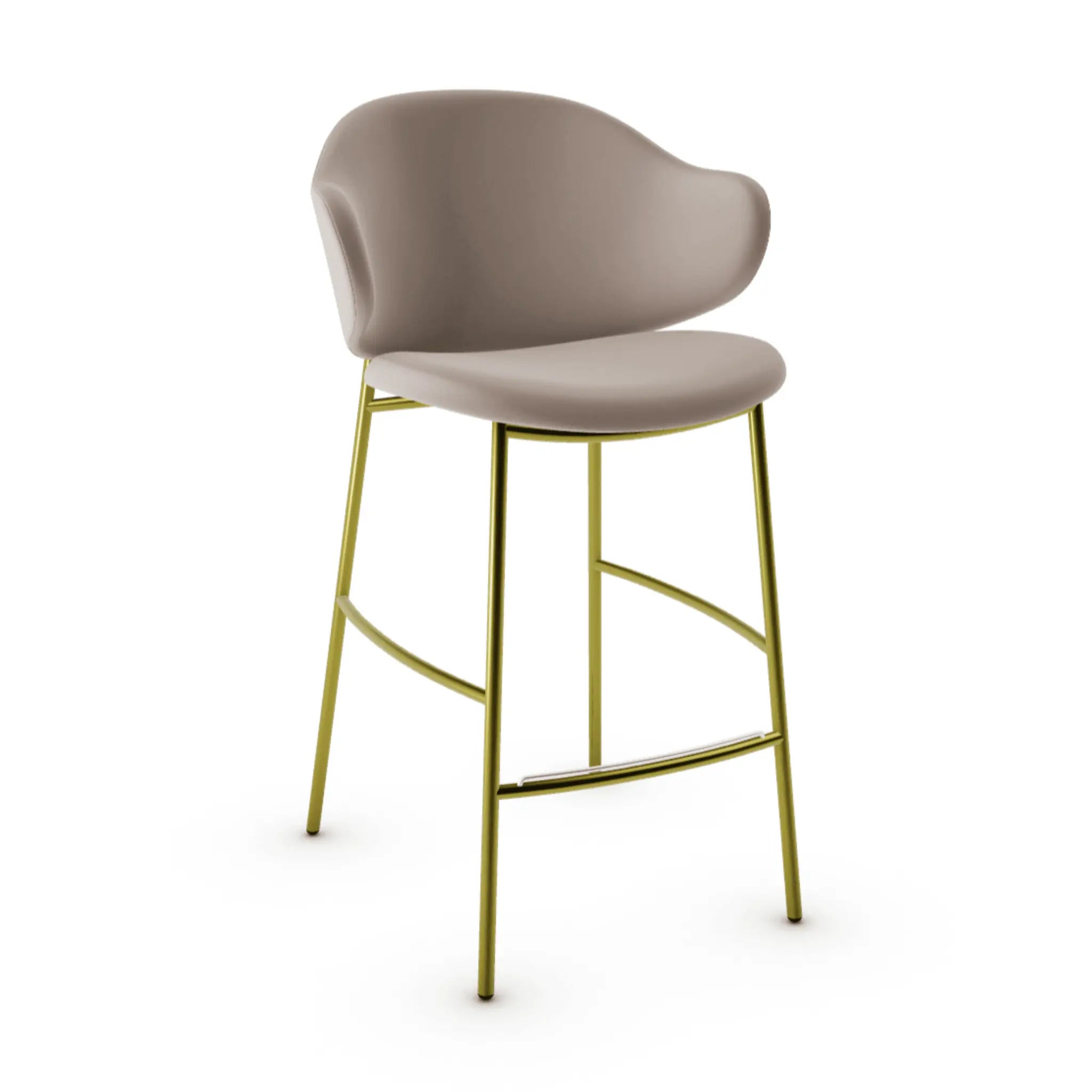 Hoker aksamitny HOLLY piaskowy – metal, Calligaris