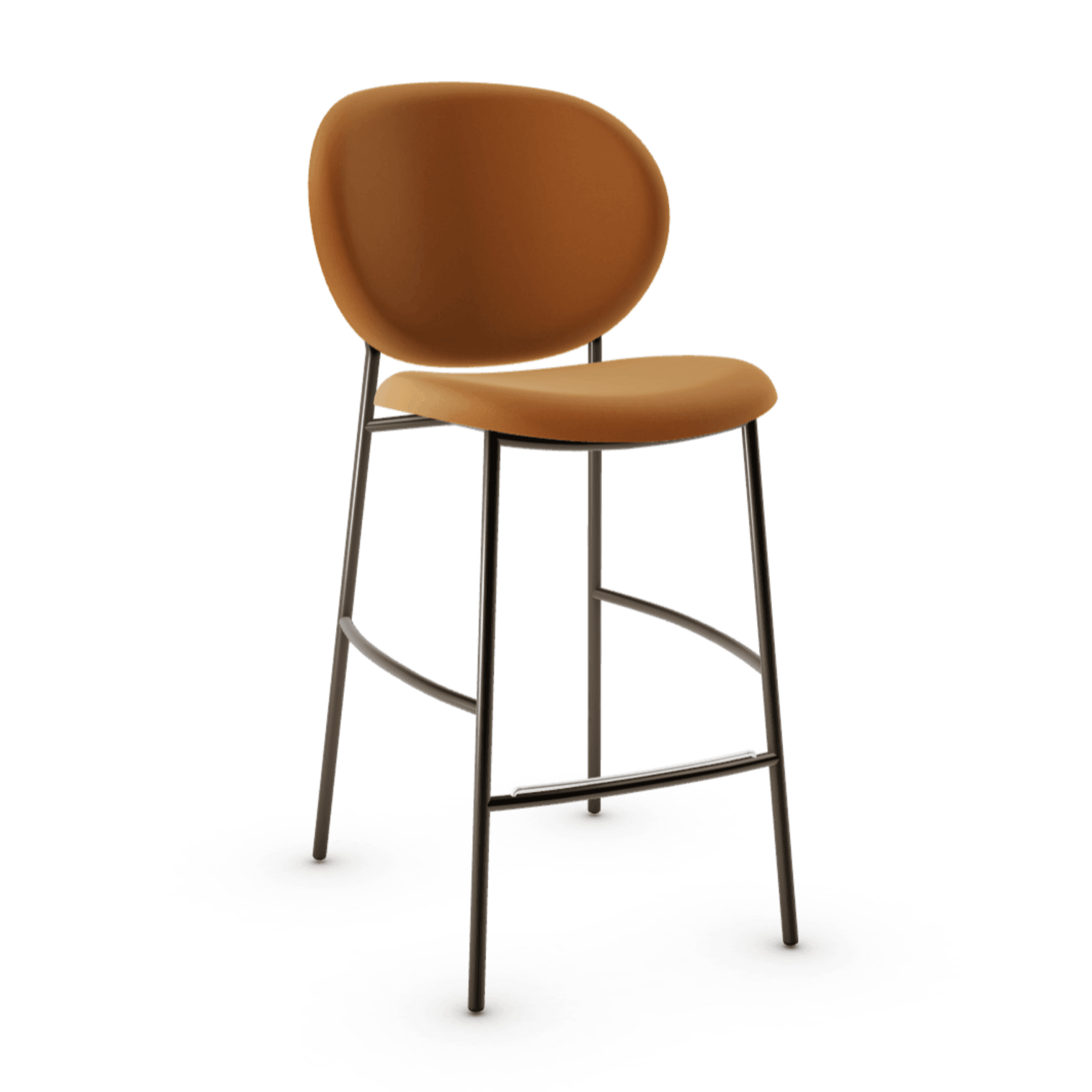 Hoker aksamitny INÈS ceglany Calligaris matowy brąz Eye on Design