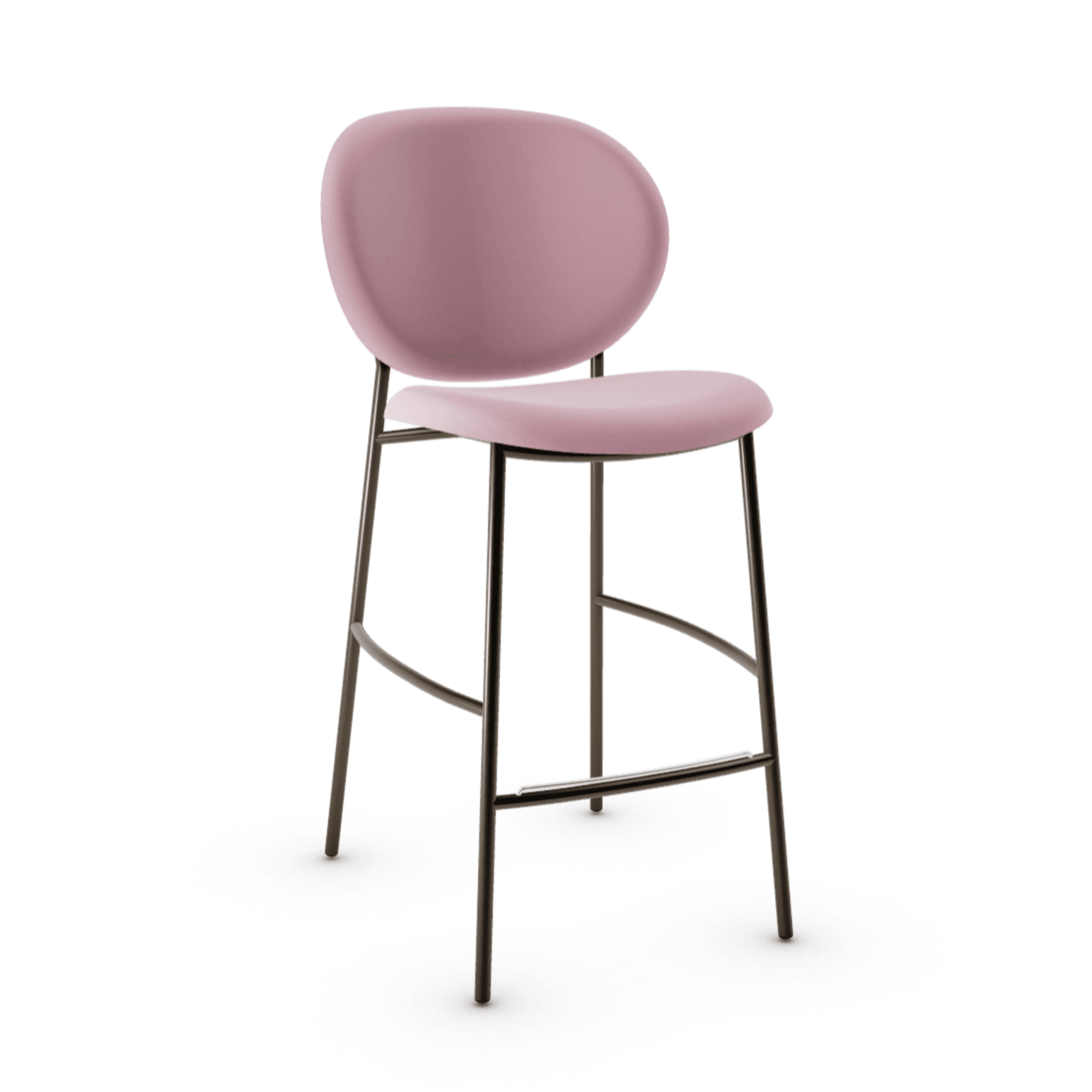 Hoker aksamitny INÈS różowy Calligaris matowy brąz Eye on Design
