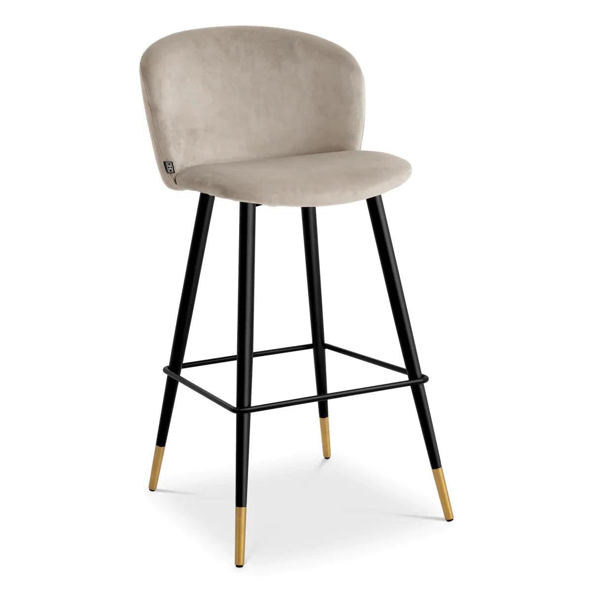 Hoker aksamitny VOLANTE beżowy Eichholtz 102 cm Eye on Design