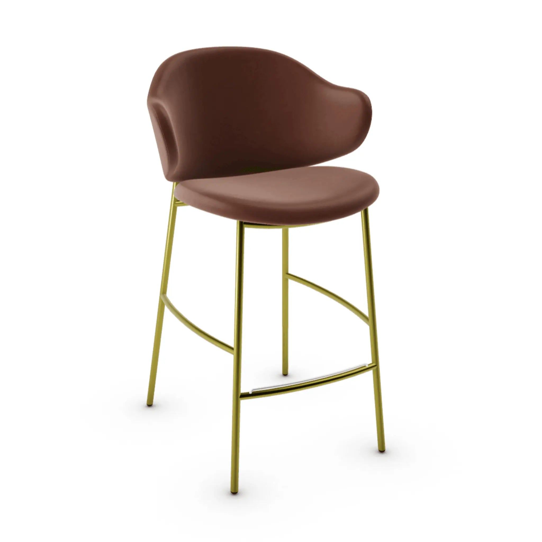 Hoker HOLLY brązowa ekoskóra – metal, Calligaris