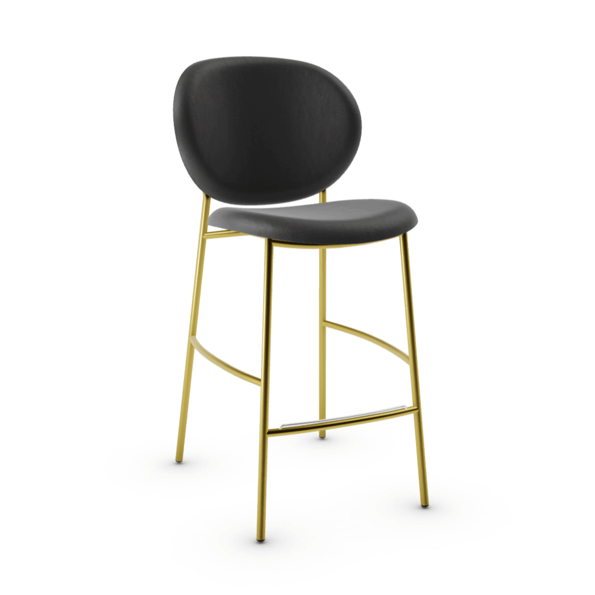Hoker INÈS ciemnoszary Calligaris polerowany mosiądz Eye on Design