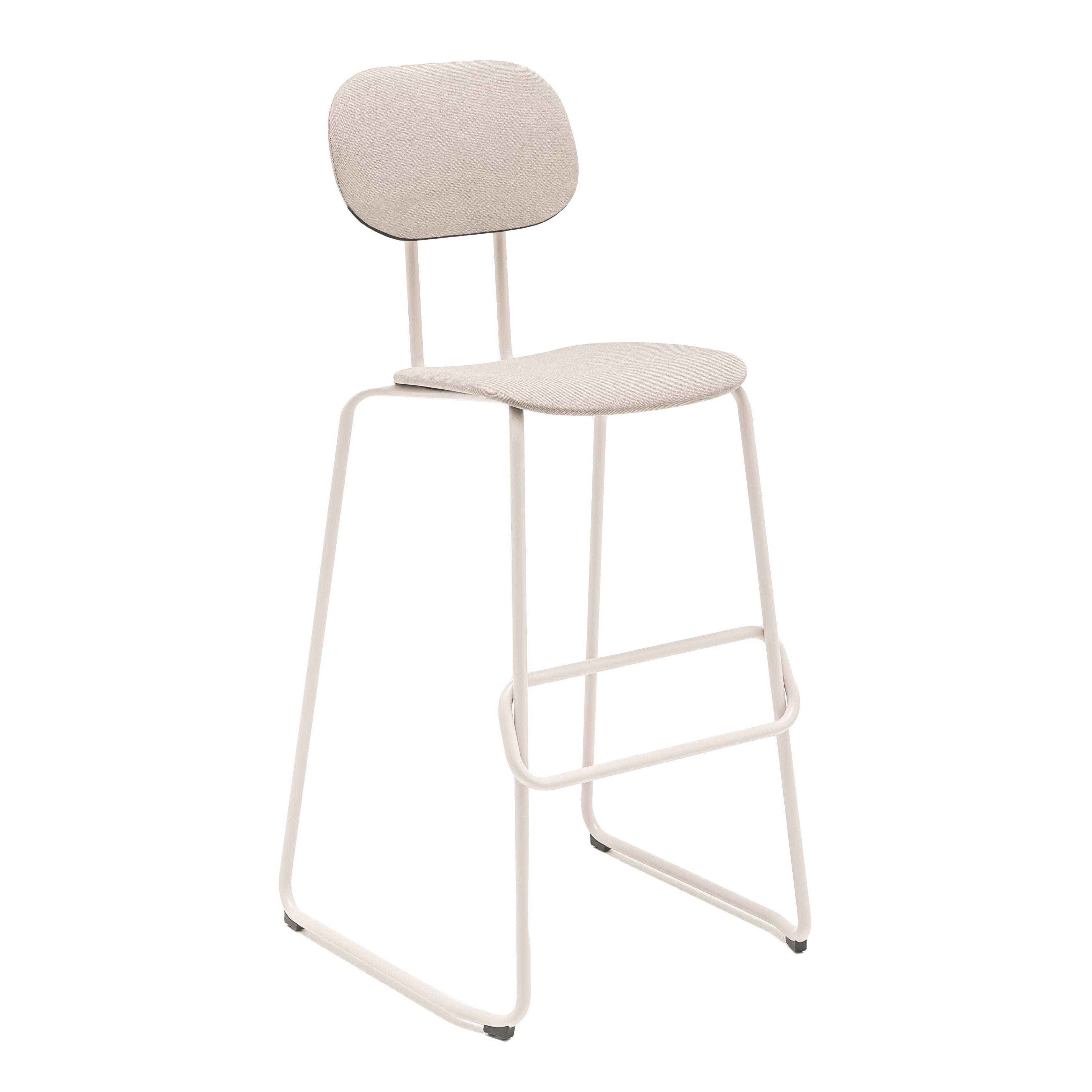 Hoker wysoki tapicerowany NEW SCHOOL metalowa podstawa – .mdd