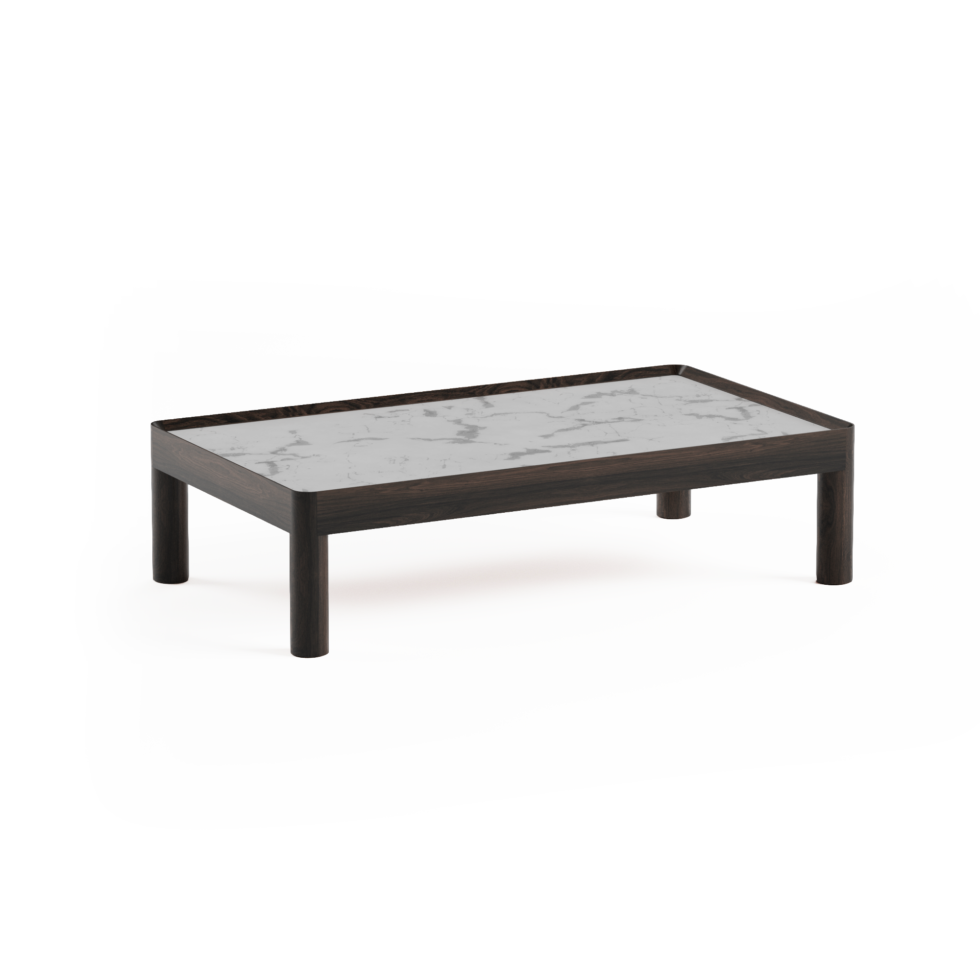 INSET LOW Coffee Table in Ebony Oak Wood
